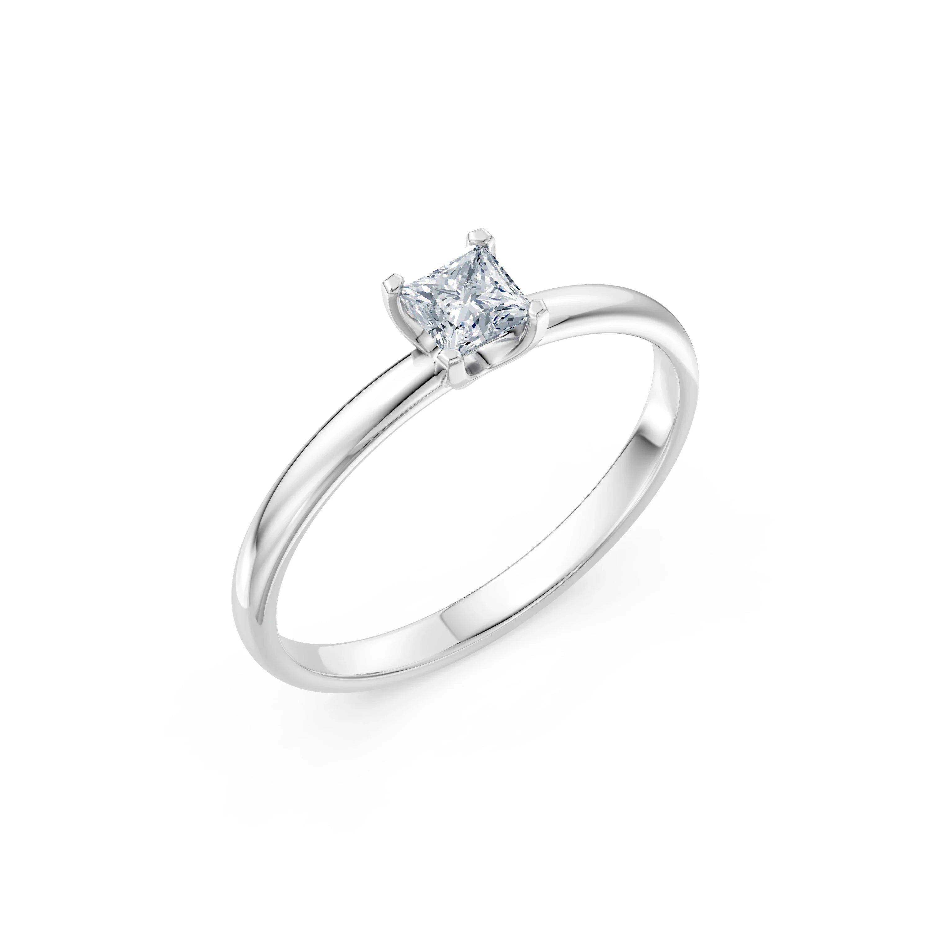 Solid gold solitaire diamond ring by Gem & Tonic