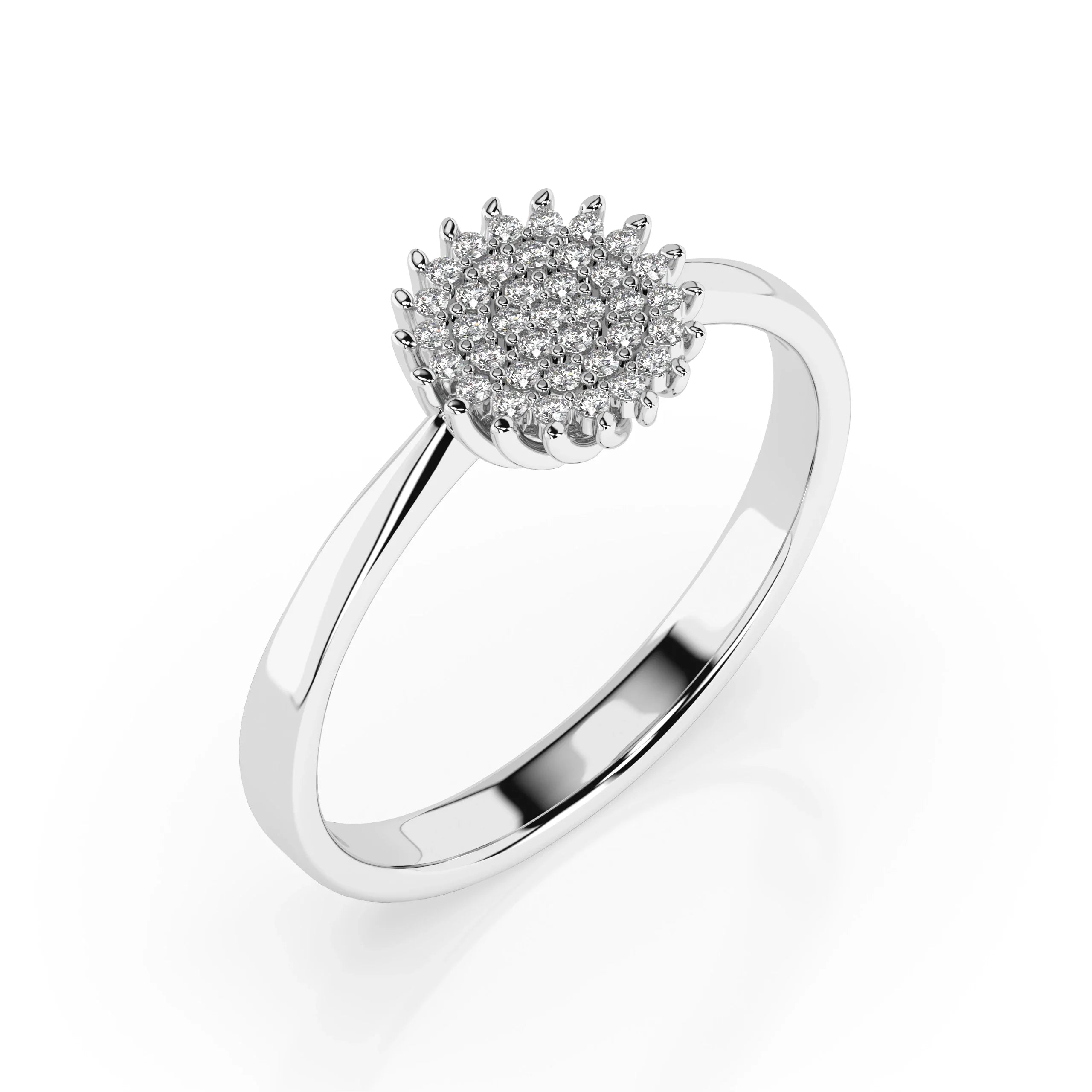 Illusion-set solid gold diamond ring by Gem & Tonic