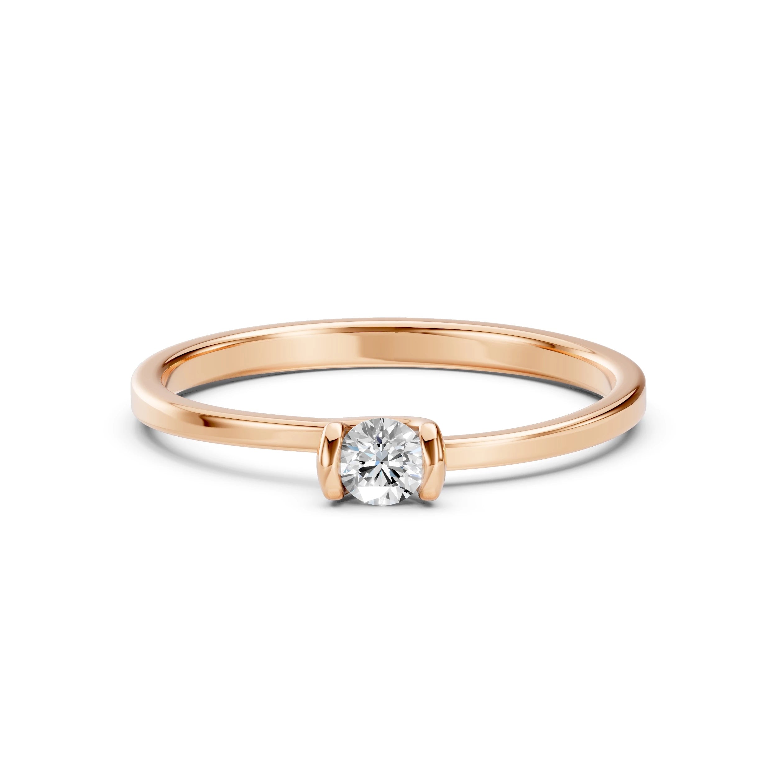 Solitaire Ring (Round), 0.15 ct — 101-10016(3.4)