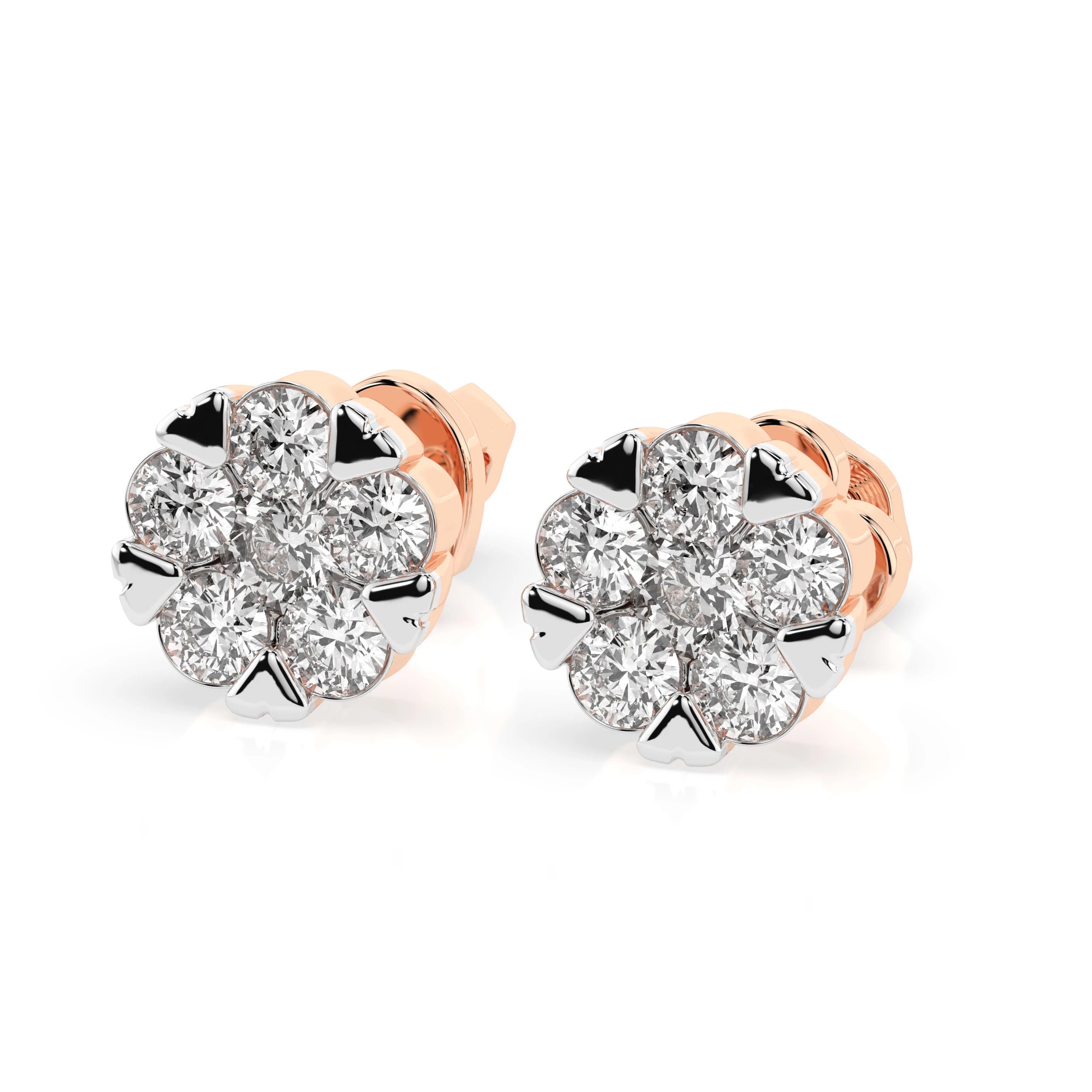 Illusion Earring (Round), 0.3 ct — 102-10015/2(3.4)