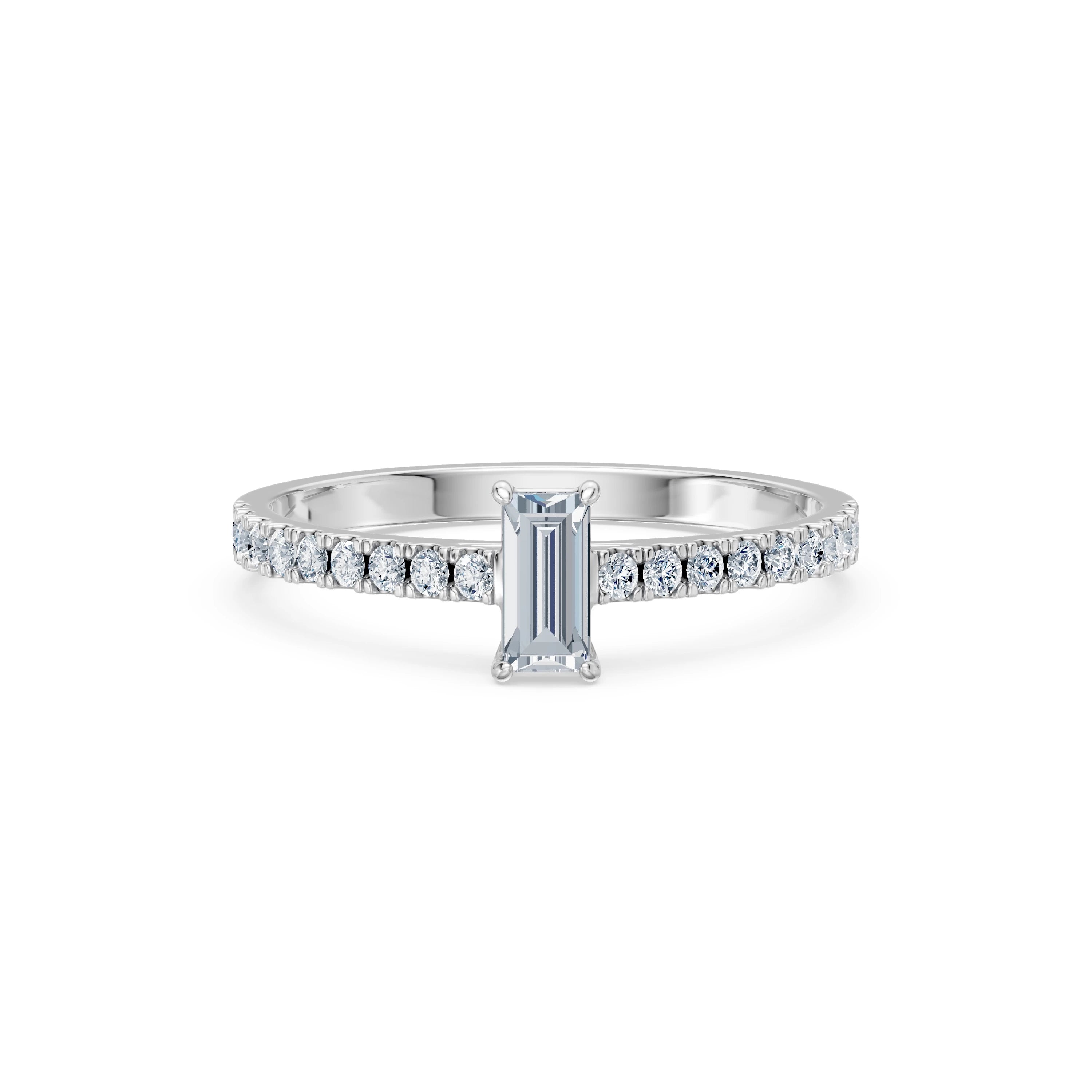 Solitaire Eternity Ring, 0.3 ct — 101-10191(0.30)BAQ