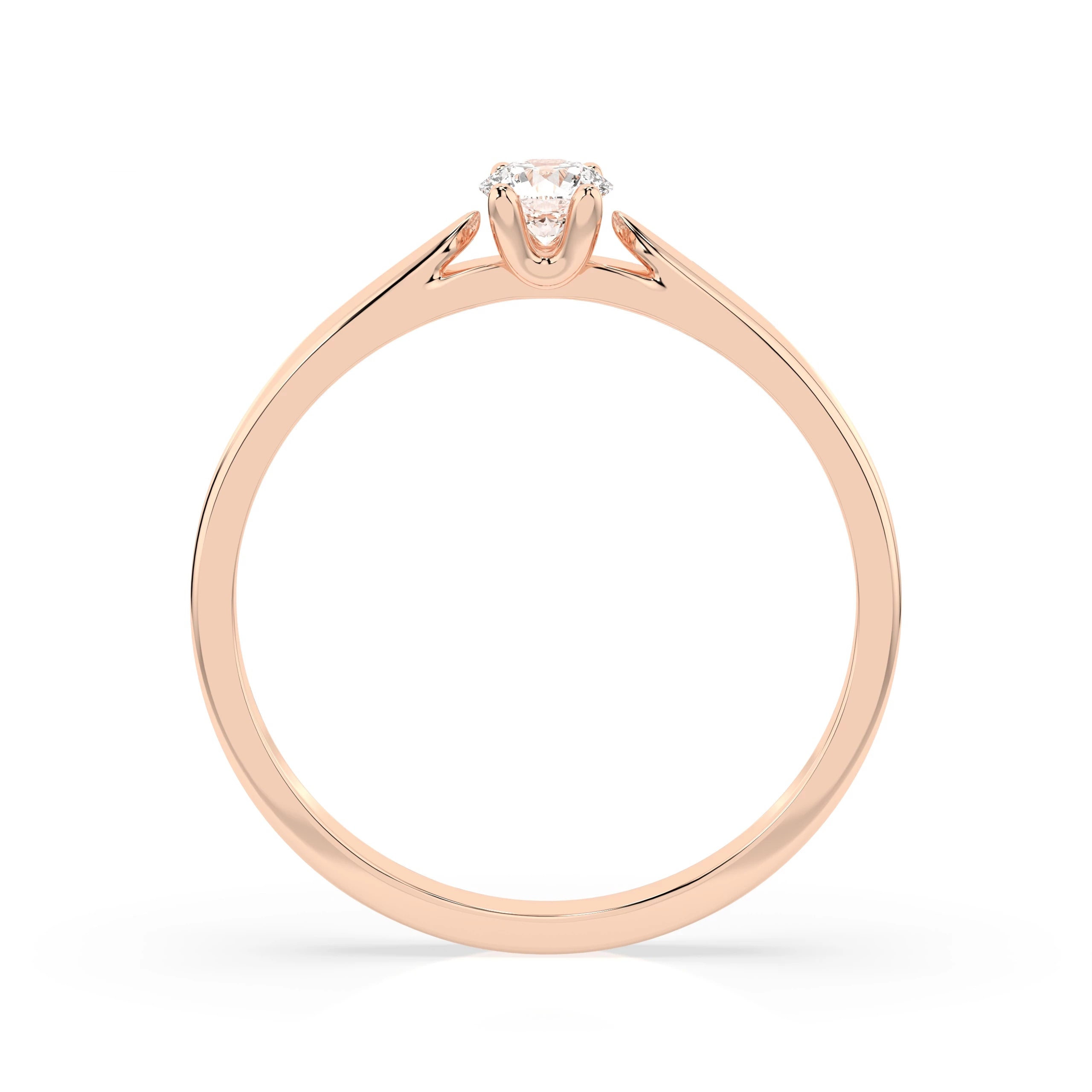 Solitaire Ring (Round), 0.15 ct — 101-10046(3.4)