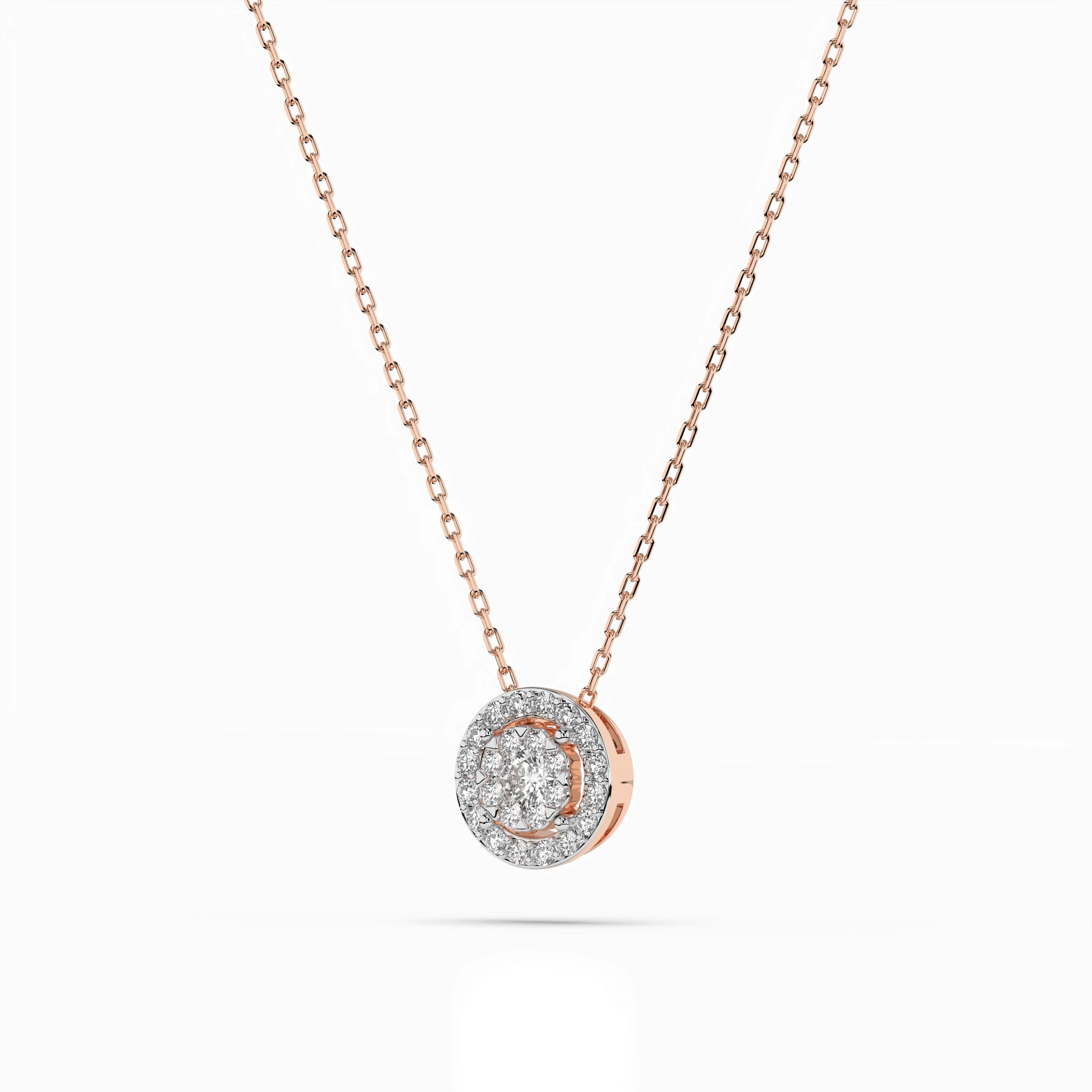Illusion Necklace (Round), 0.06 ct — 104-10002(2.5)