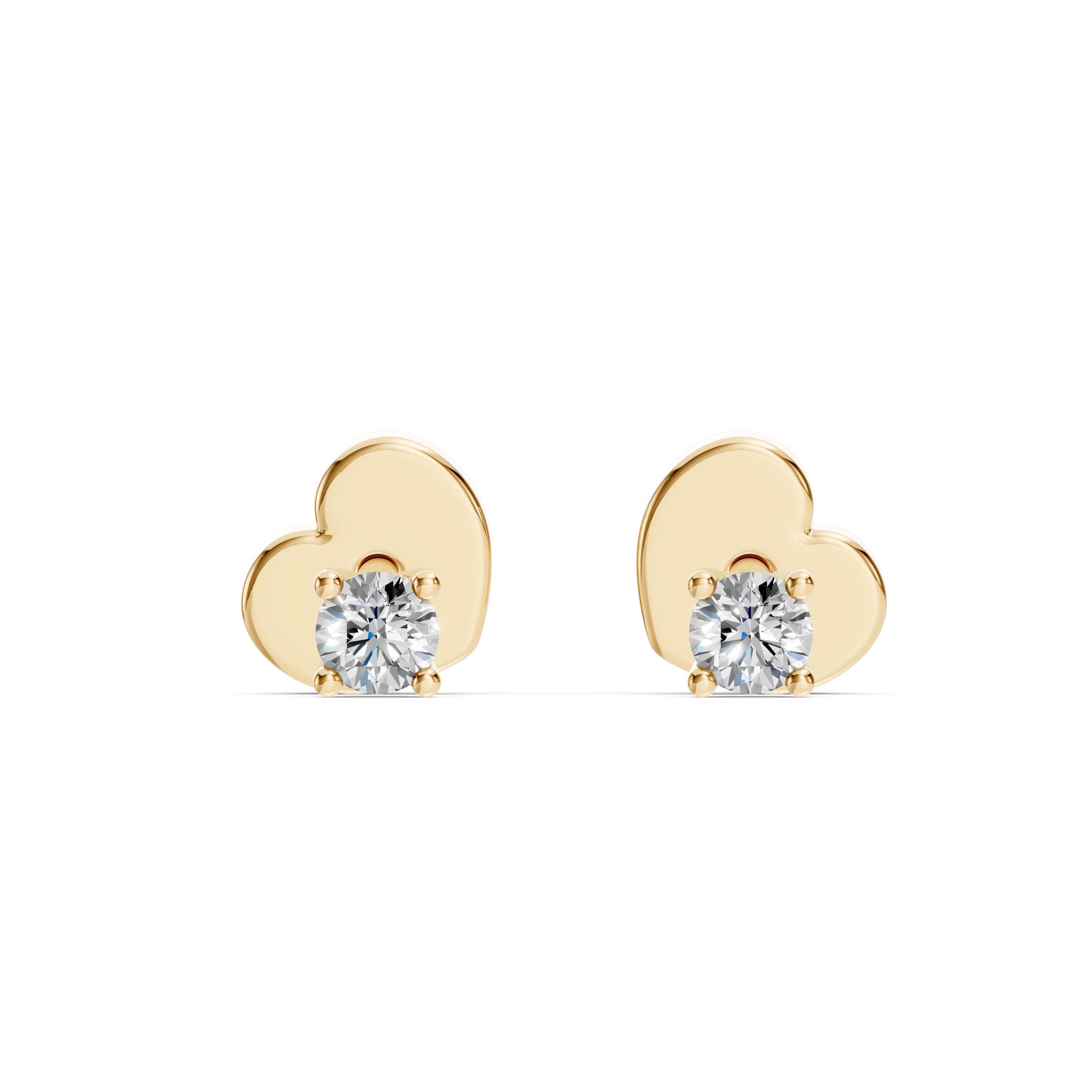 Solitaire Butterfly Earring (Round), 0.2 ct — 102-10012/1(3.0)