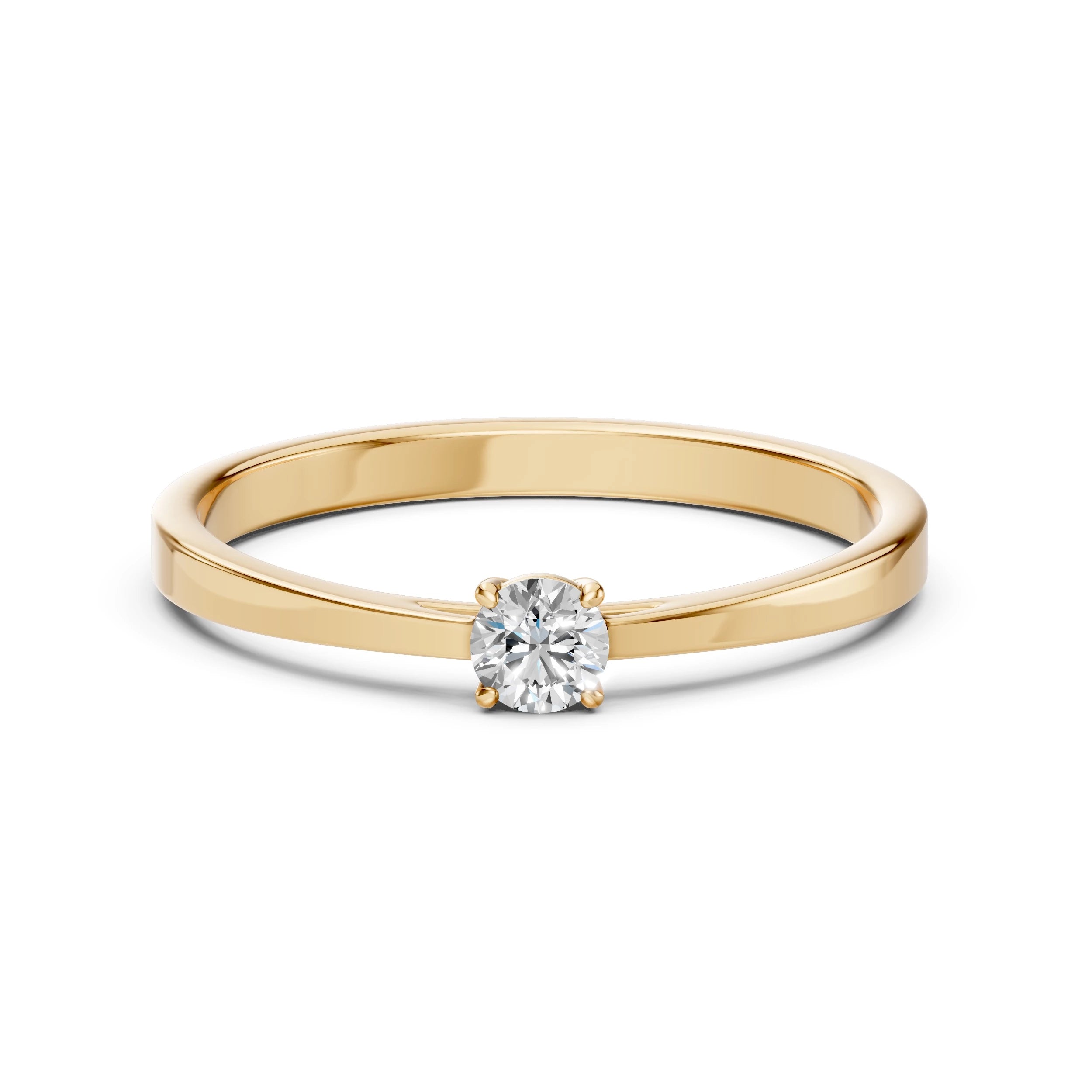 Solitaire Ring (Round), 0.15 ct — 101-10012/1(3.4)
