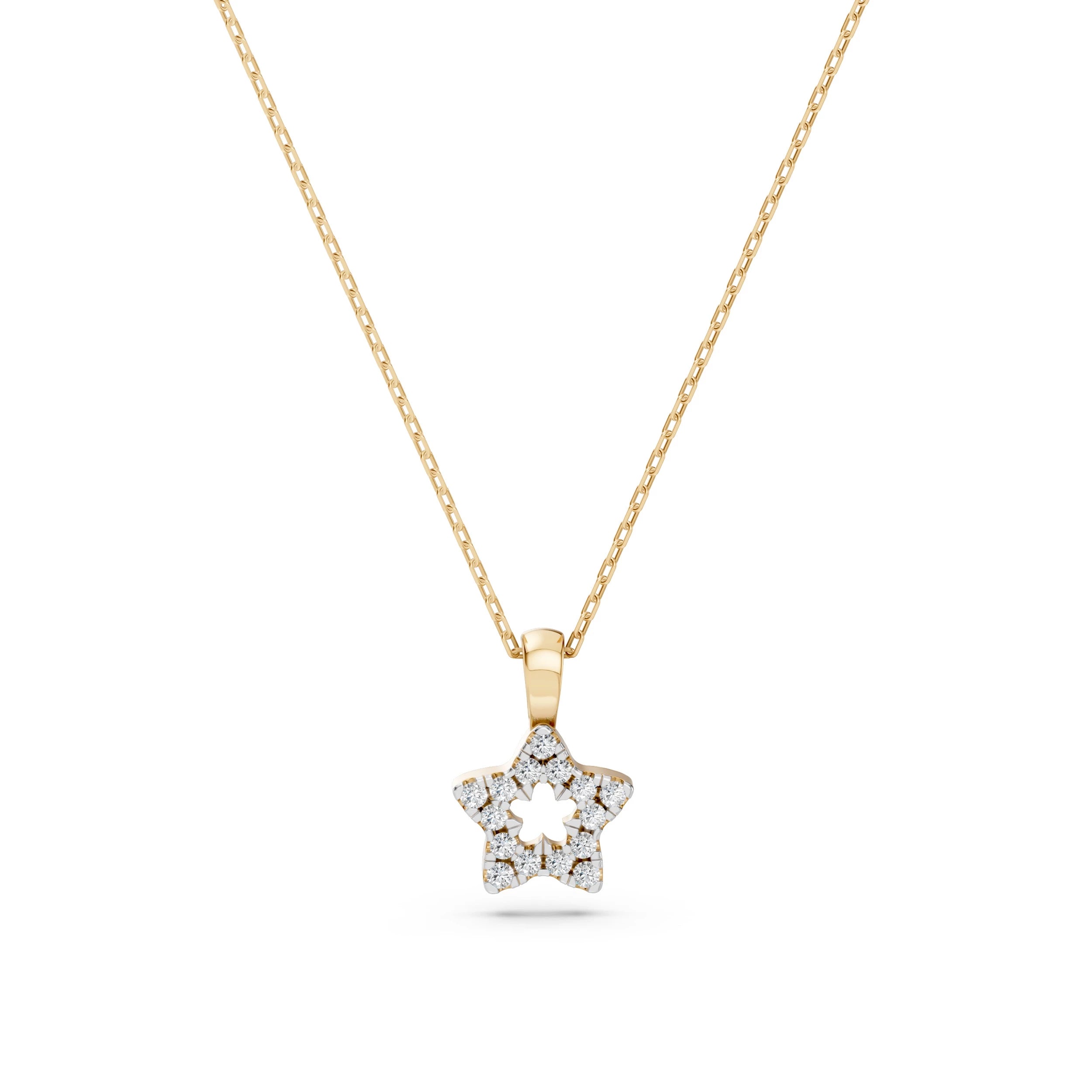Minimalism Necklace (Round), 0.08 ct — 104-10078
