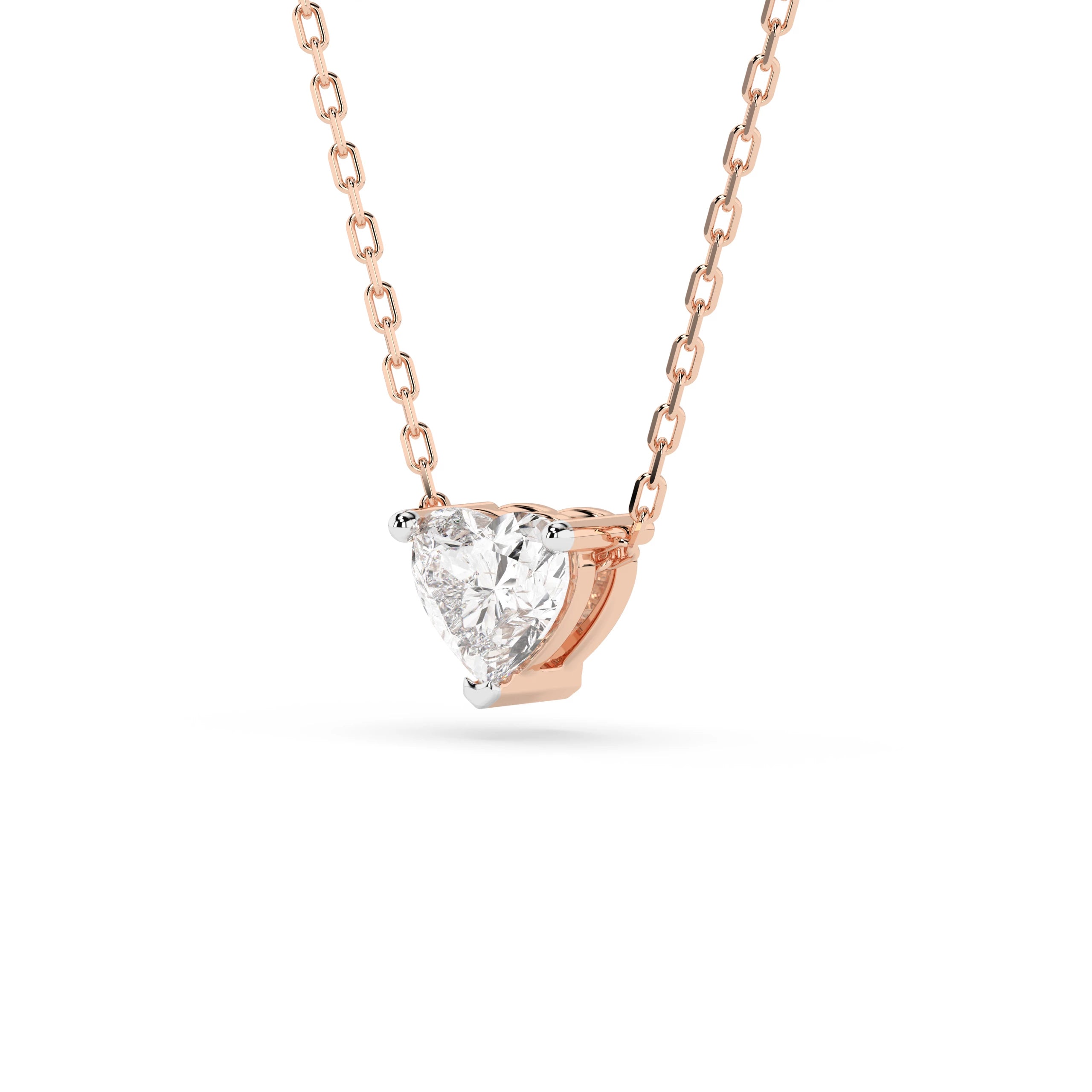 Solitaire Necklace (Heart), 0.3 ct — 104-10066(0.30)HRT