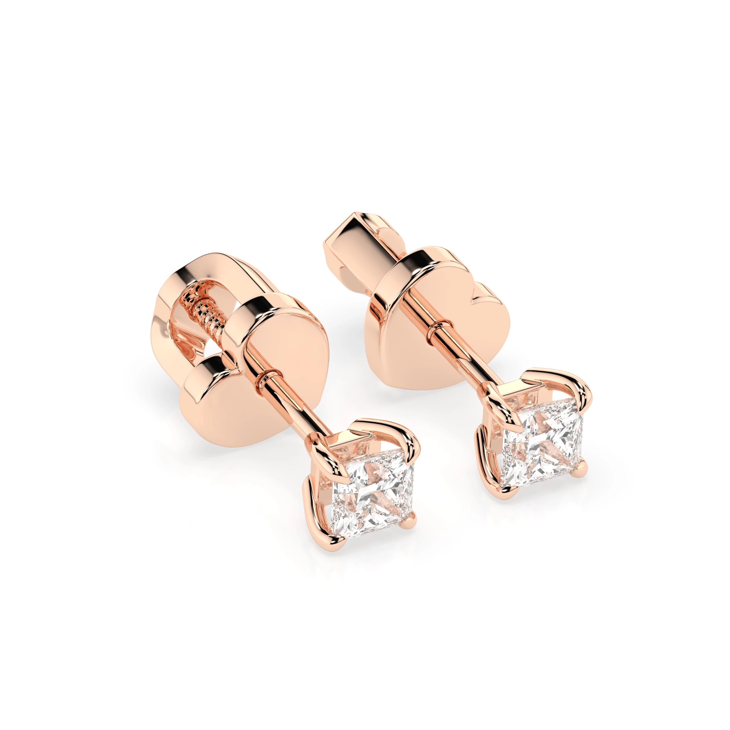 Solitaire Butterfly Earring (Princess), 0.34 ct — 102-10113(3.0)PR
