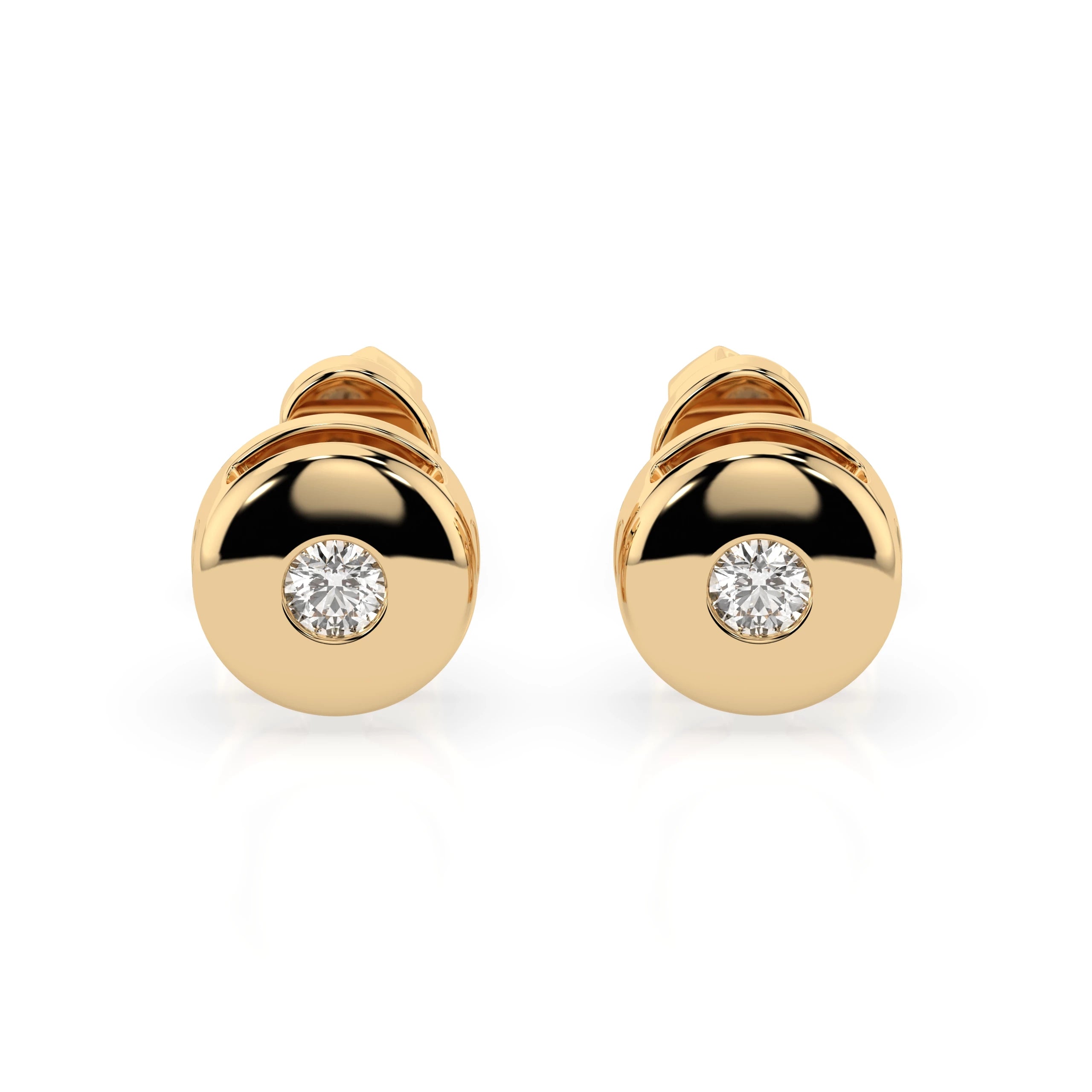 Solitaire Butterfly Earring (Round), 0.08 ct — 102-10048