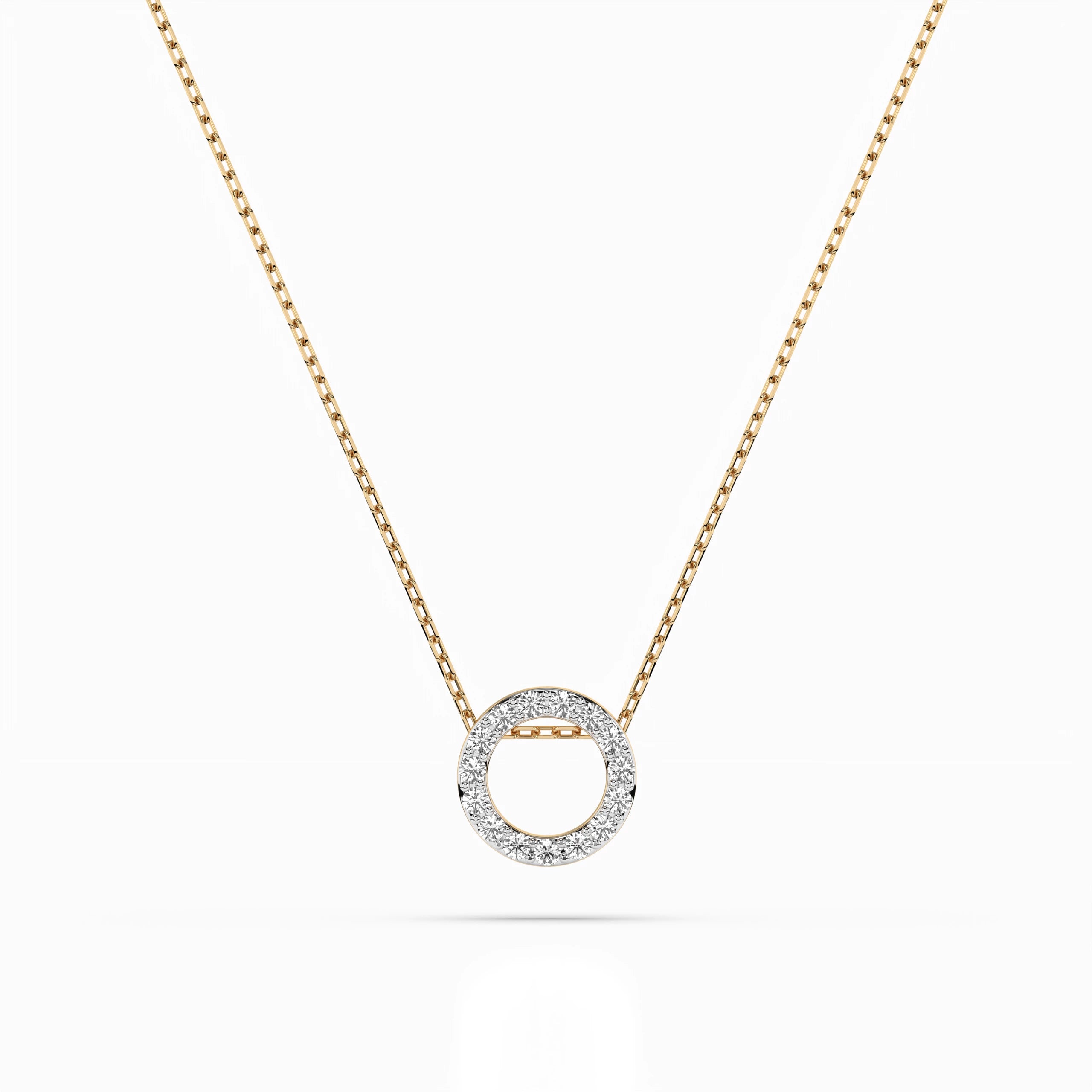 Minimalism Necklace (Round), 0.09 ct — 104-10028