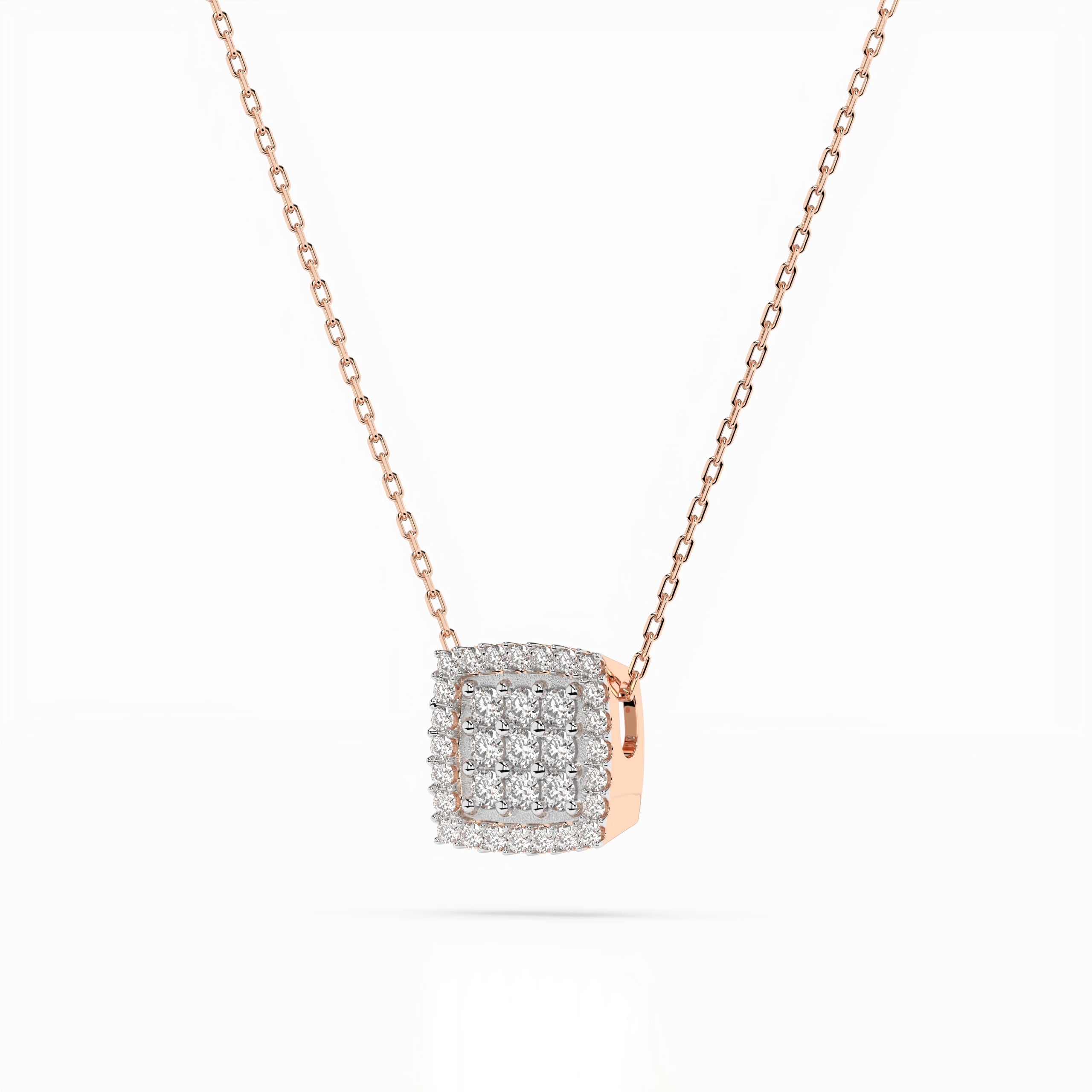 Illusion Necklace (Round), 0.12 ct — 104-10035