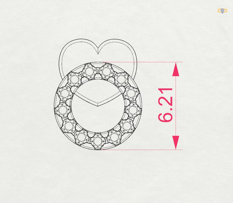 Minimalism Earring (Round), 0.16 ct — 102-10055