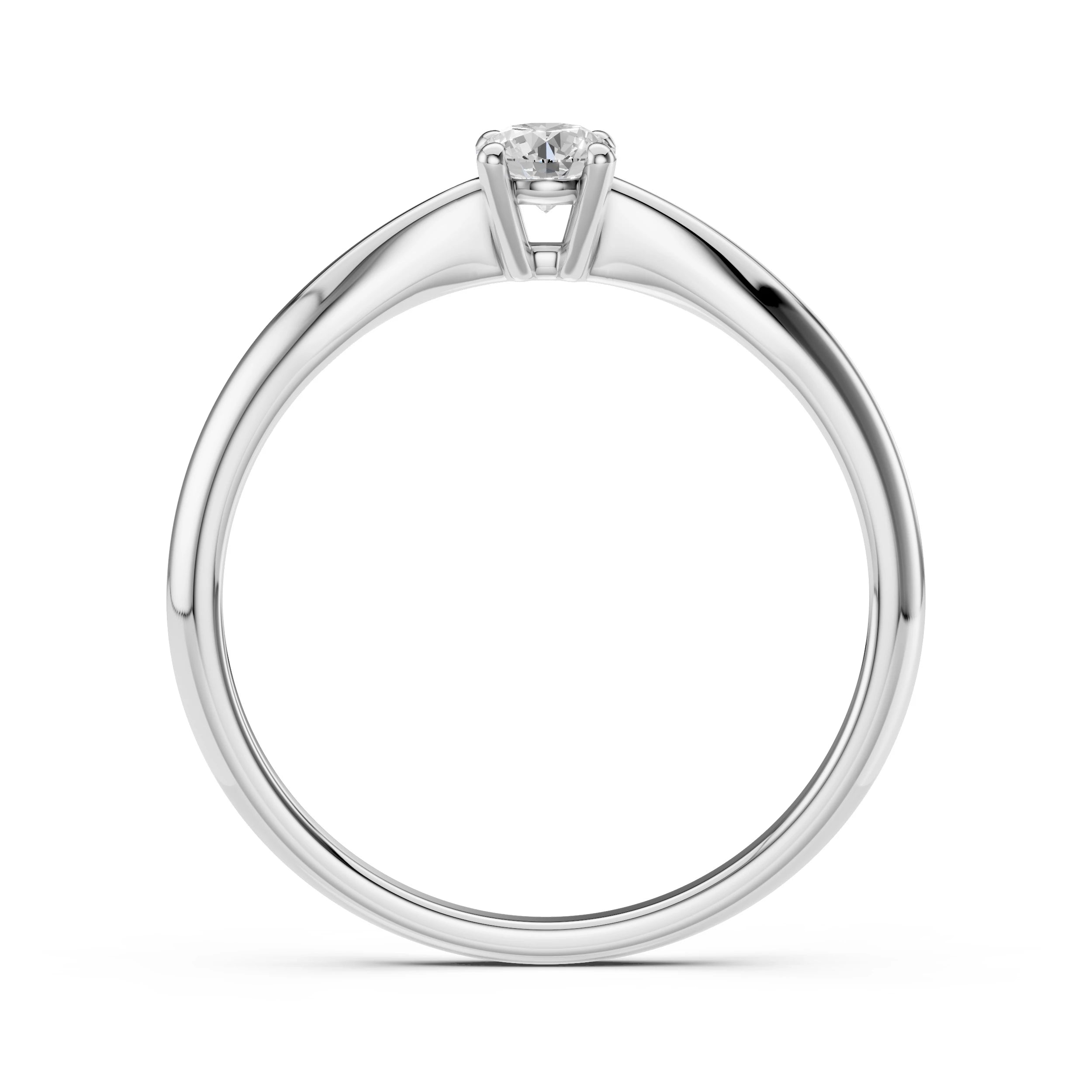 Solitaire Ring (Round), 0.2 ct — 101-10021(3.7)