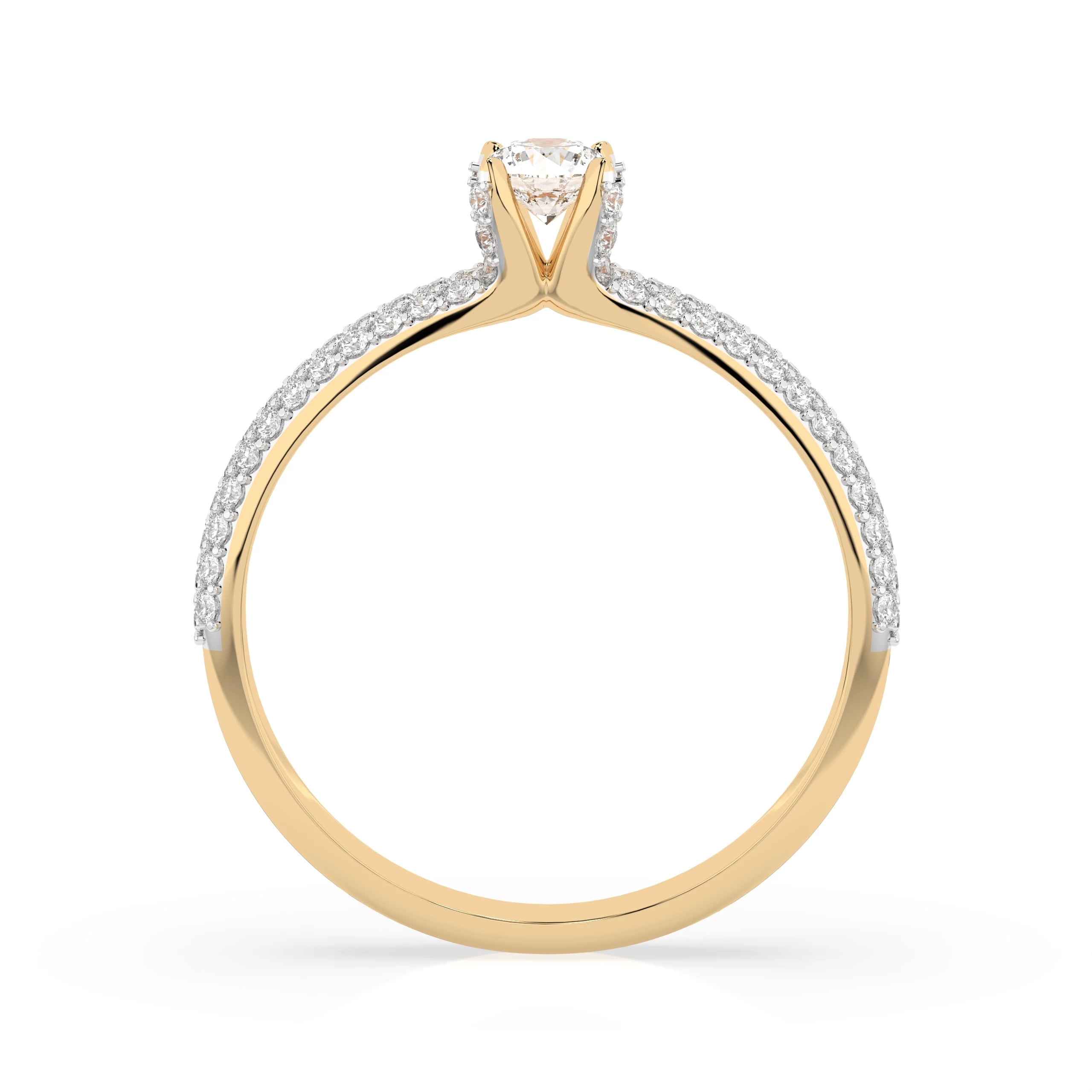 Solitaire Eternity Ring (Round), 0.17 ct — 101-10023