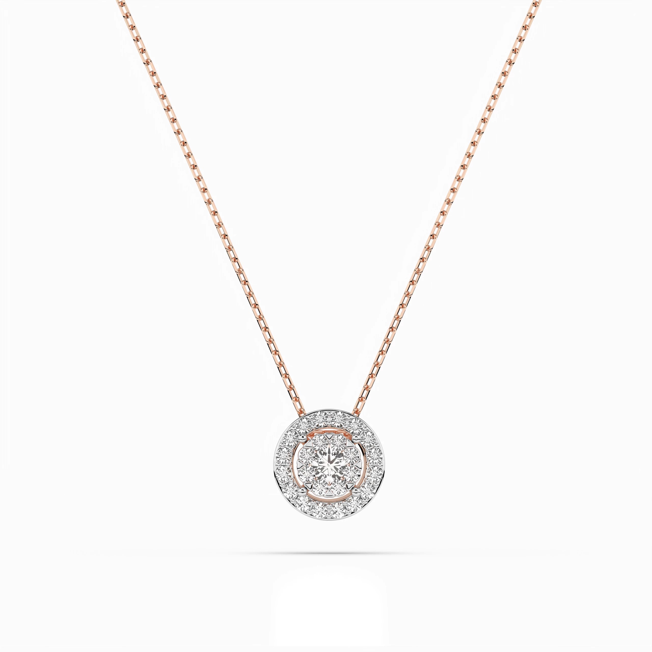 Illusion Necklace (Round), 0.1 ct — 104-10002(3.0)