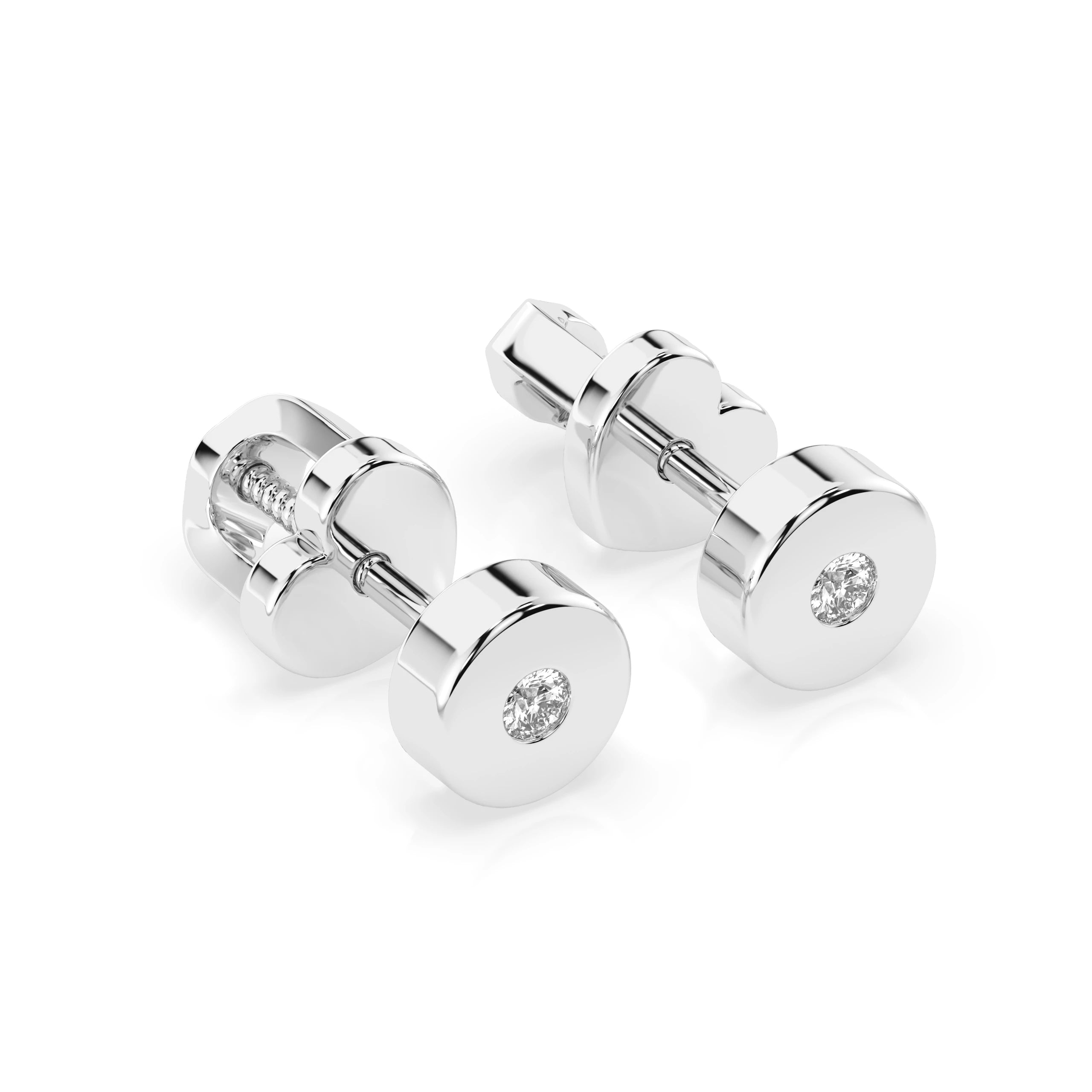 Solitaire Butterfly Earring (Round), 0.04 ct — 102-10050