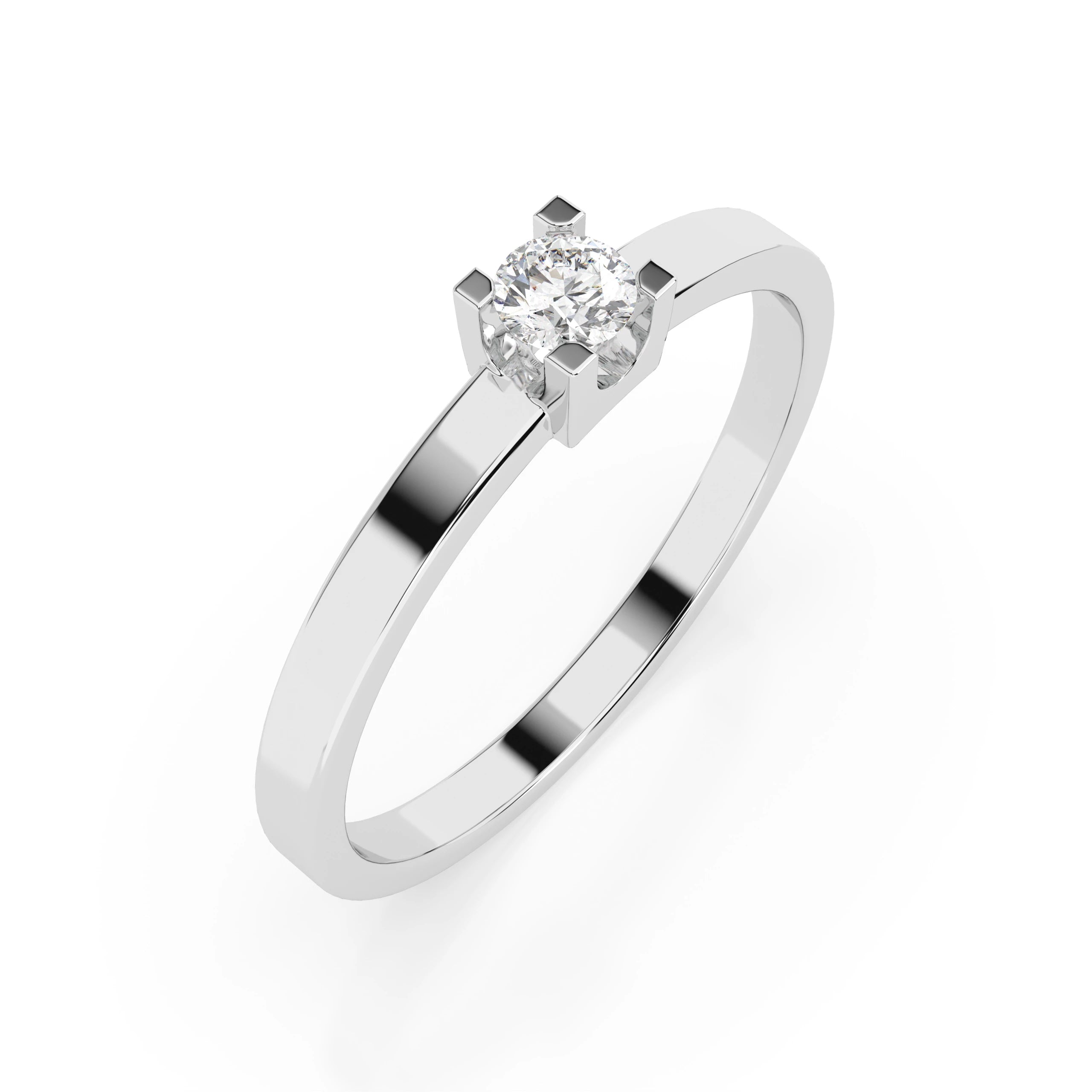Solitaire Ring (Round), 0.1 ct — 101-10036(3.0)
