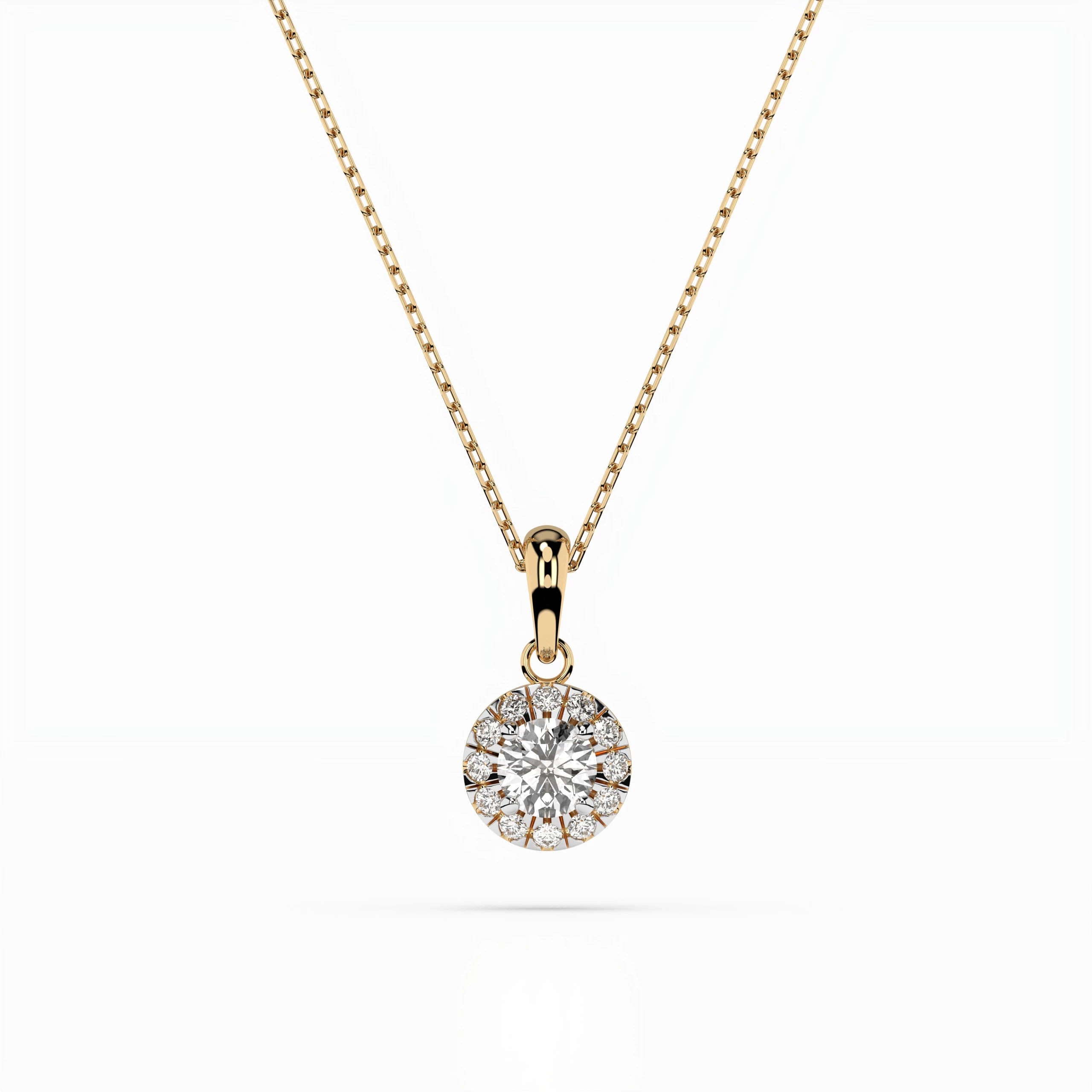 Solitaire Eternity Necklace (Round), 0.2 ct — 104-10053(3.7)