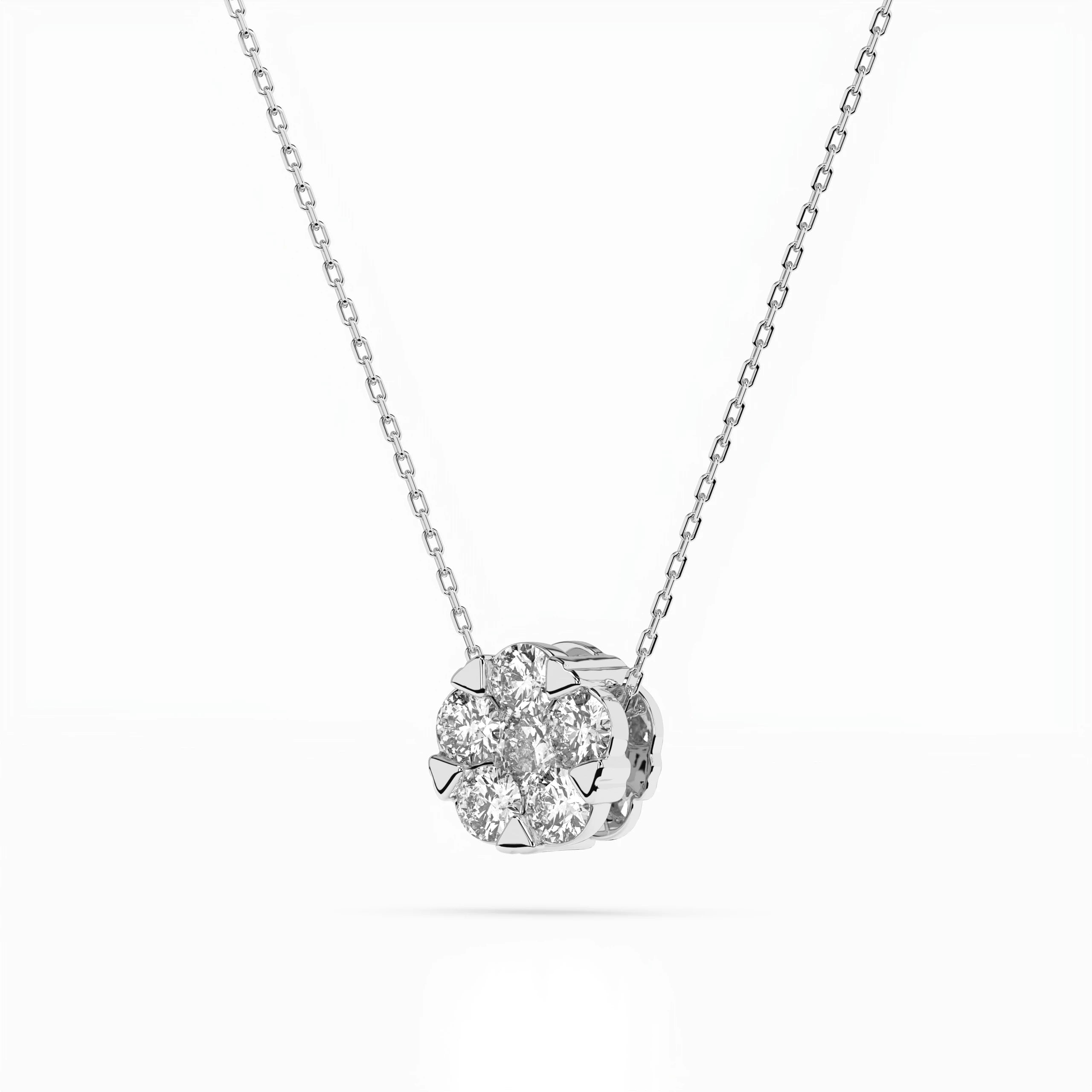 Illusion Necklace (Round), 0.1 ct — 104-10033(3.0)