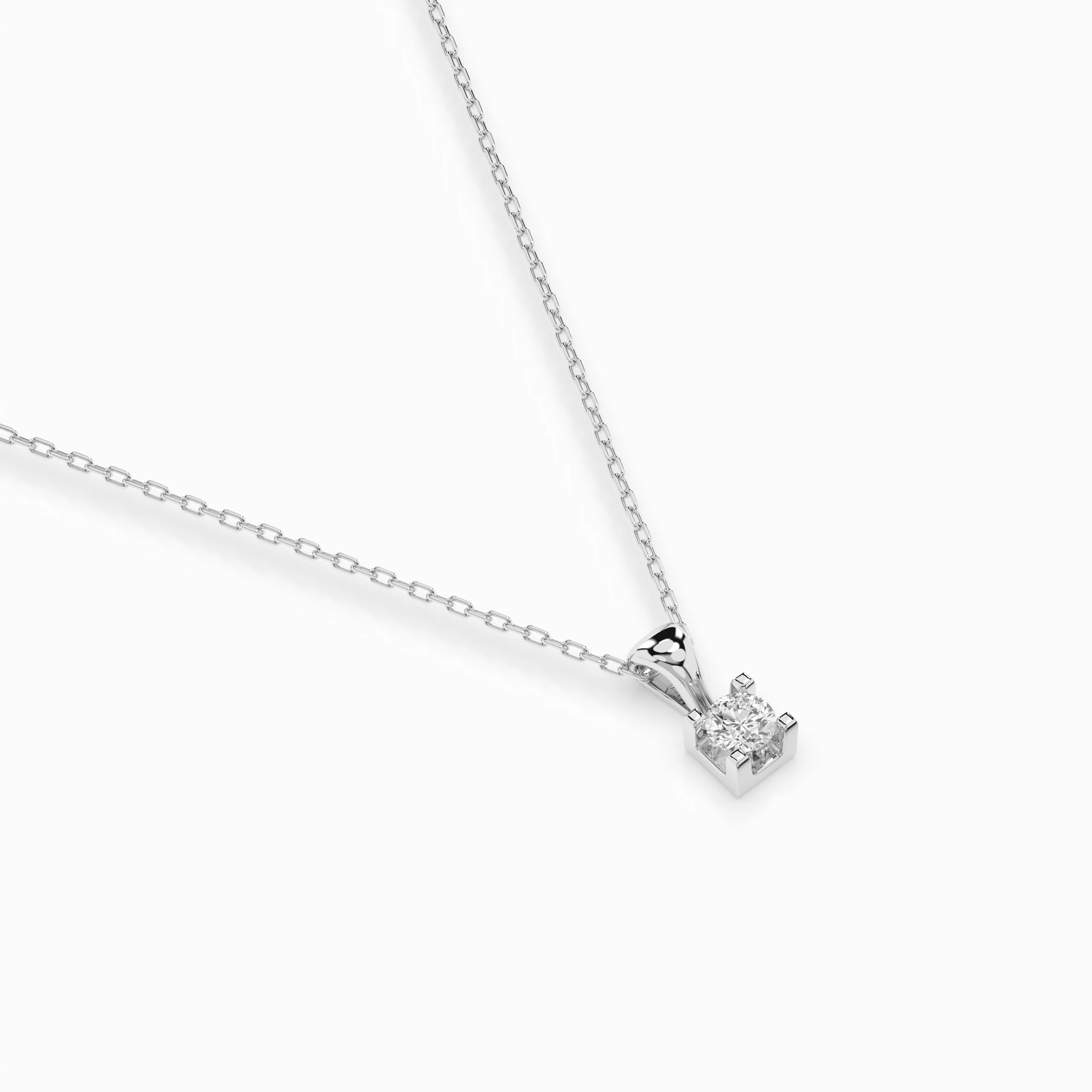Solitaire Necklace (Round), 0.15 ct — 104-10013(3.4)