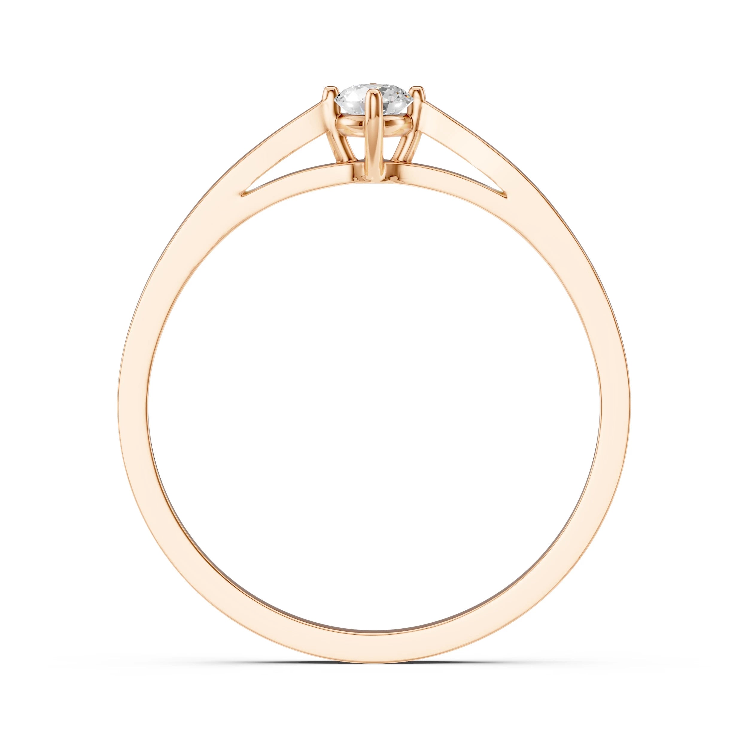 Solitaire Ring (Round), 0.1 ct — 101-10125(3.0)