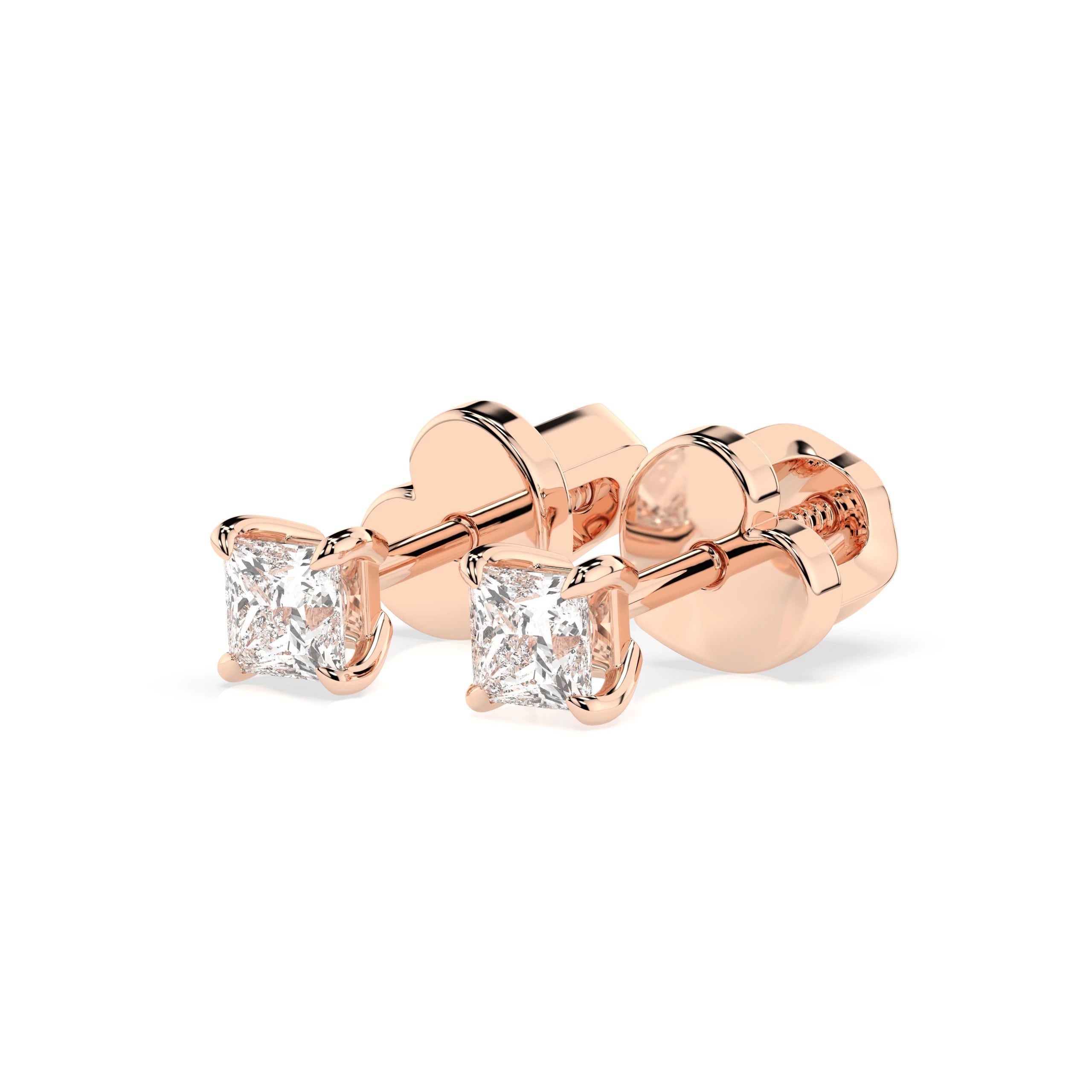 Solitaire Butterfly Earring (Princess), 0.34 ct — 102-10113(3.0)PR