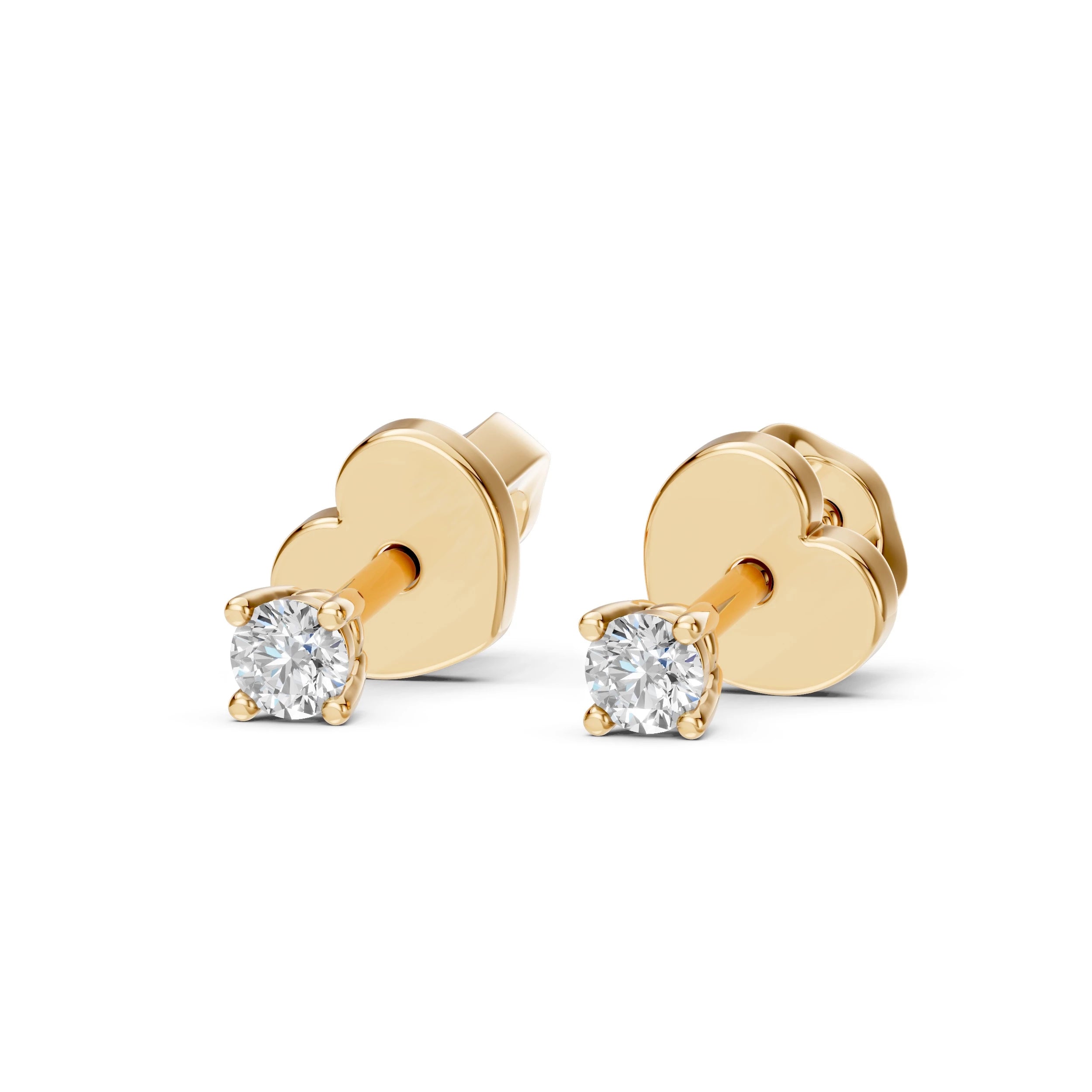 Solitaire Butterfly Earring (Round), 0.2 ct — 102-10012/1(3.0)
