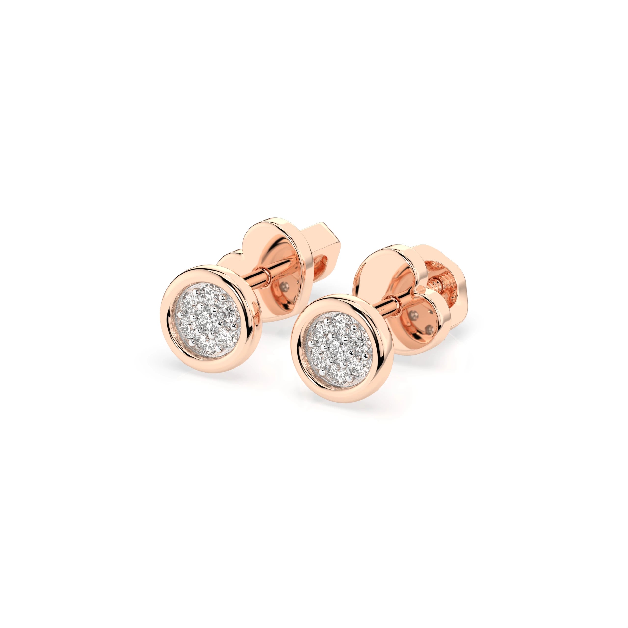 Illusion Earring (Round), 0.08 ct — 102-10068