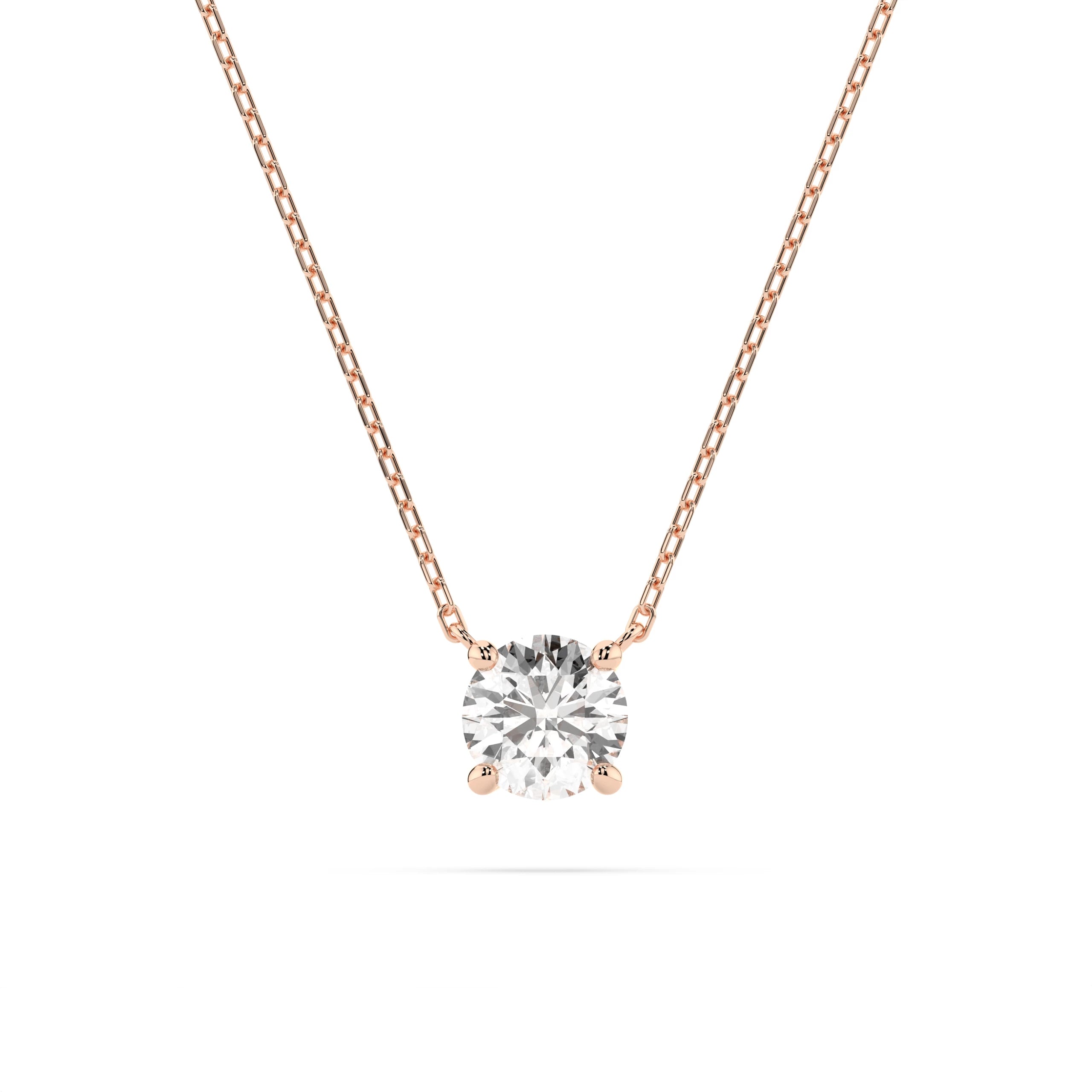 Solitaire Necklace (Round), 0.3 ct — 104-10040(4.2)