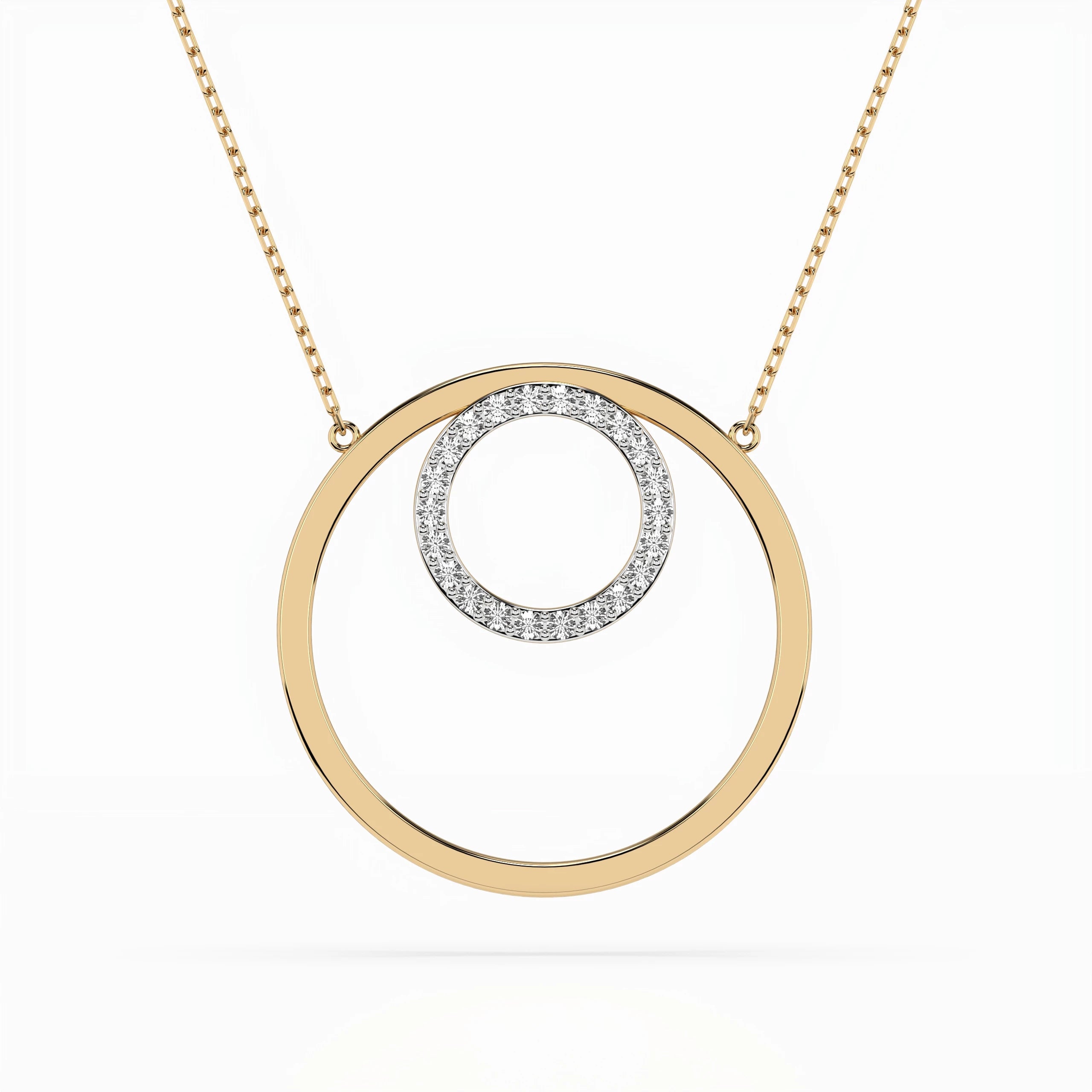 Minimalism Necklace (Round), 0.13 ct — 104-10054