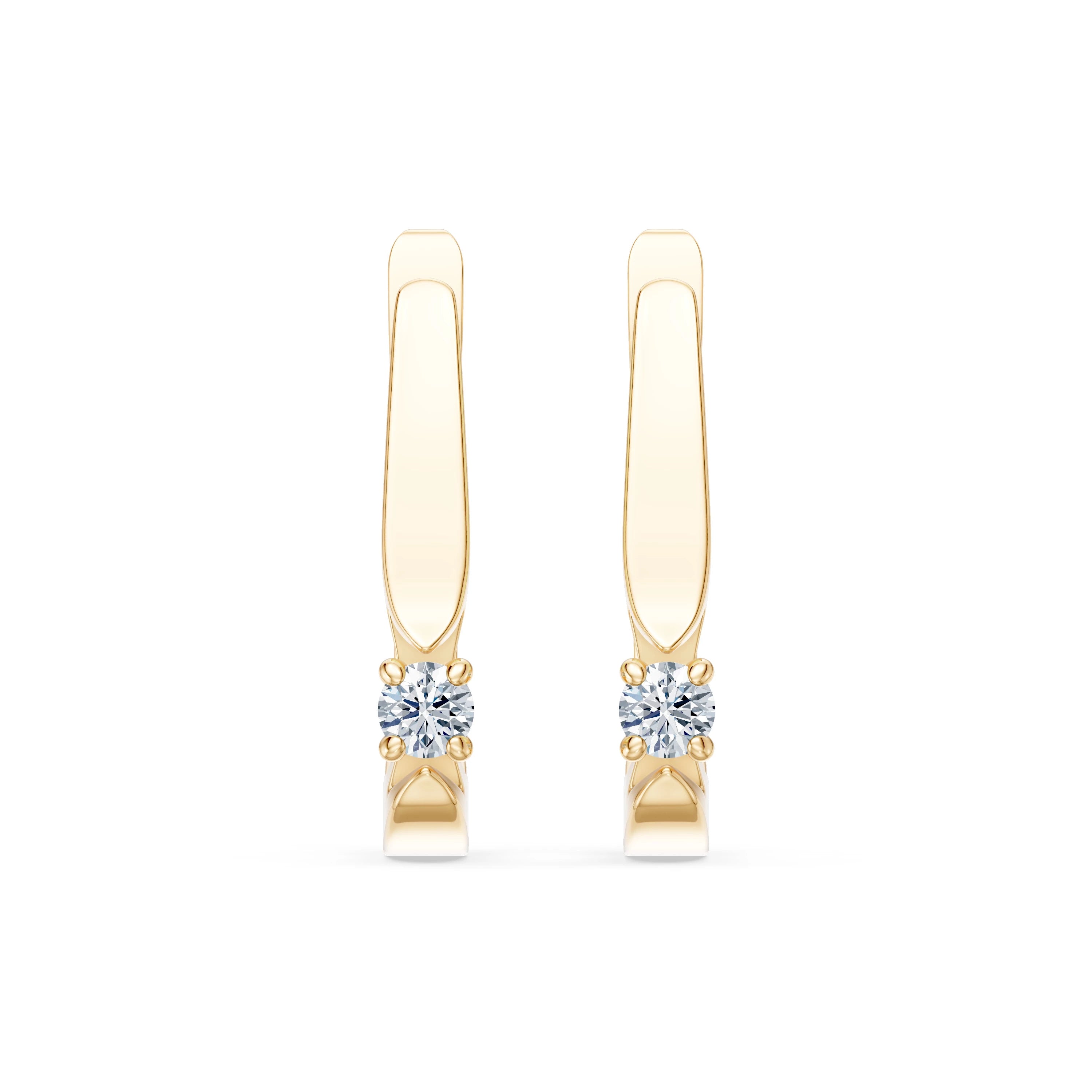 Solitaire English Lock Earring, 0.15 ct — 102-10046(2.7)