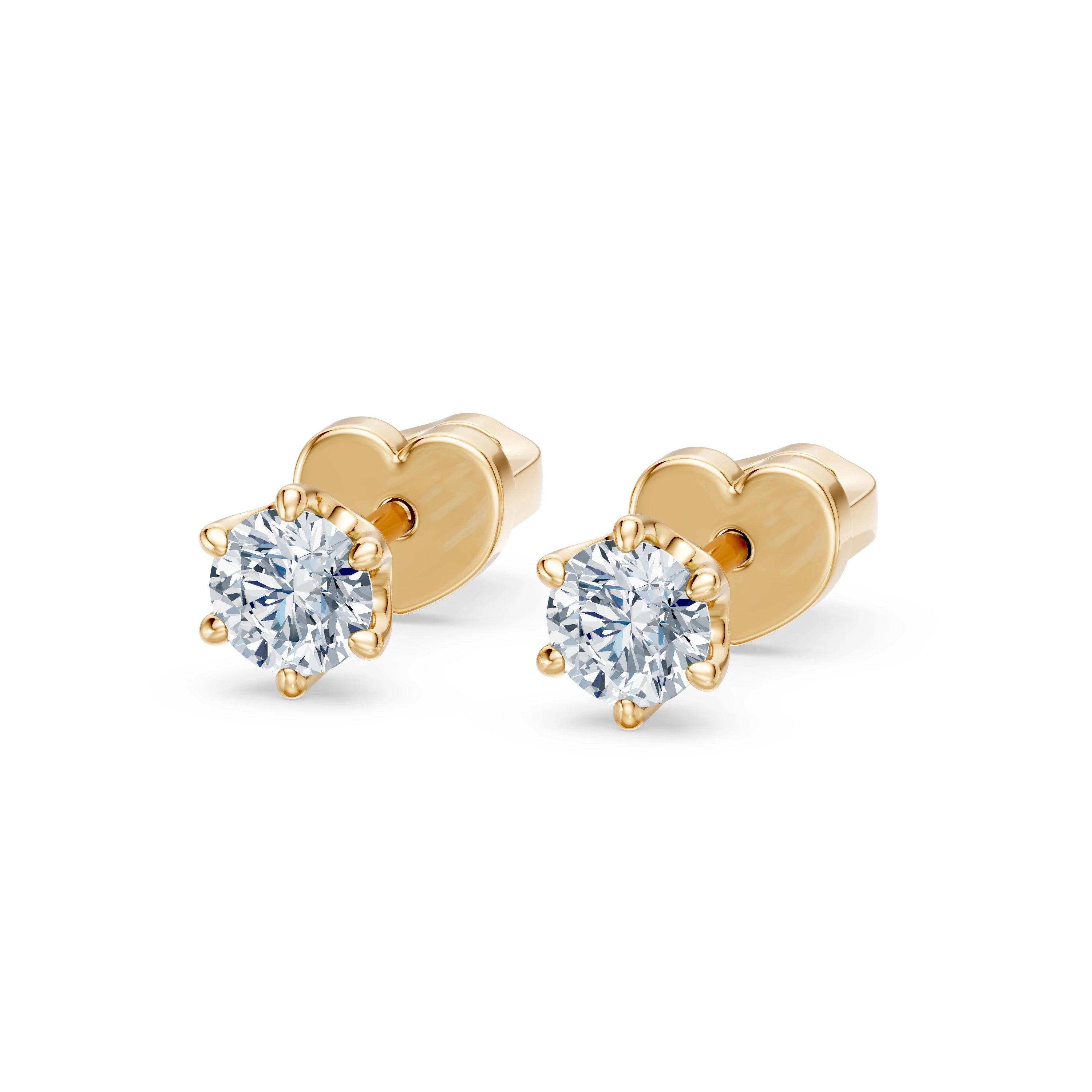 Solitaire Butterfly Earring, 0.6 ct — 102-10040/1(4.2)