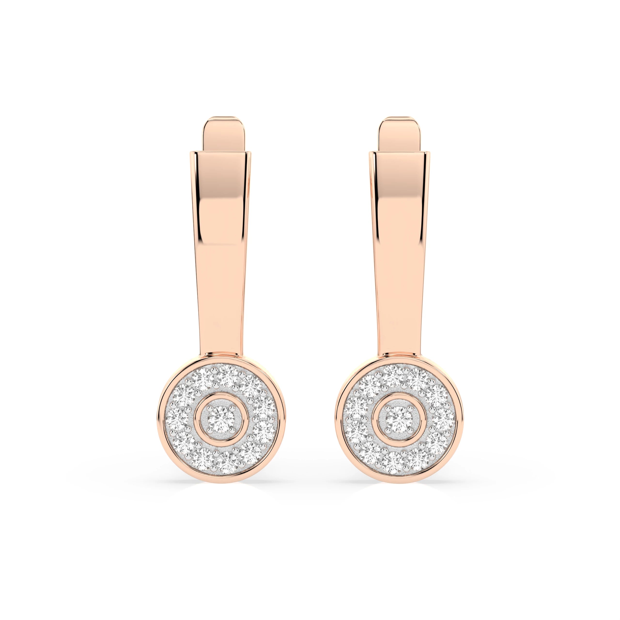 Illusion Earring (Round), 0.13 ct — 102-10075