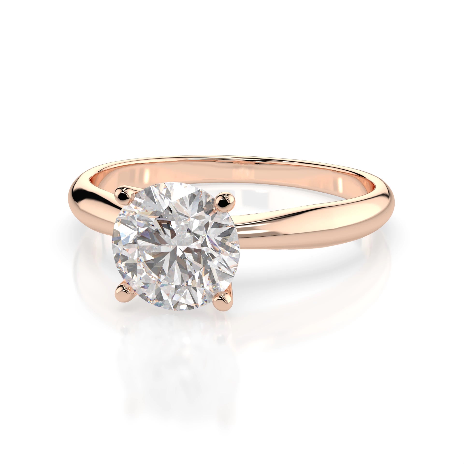 Solitaire Ring (Round), 1.0 ct — 101-10021(6.5)