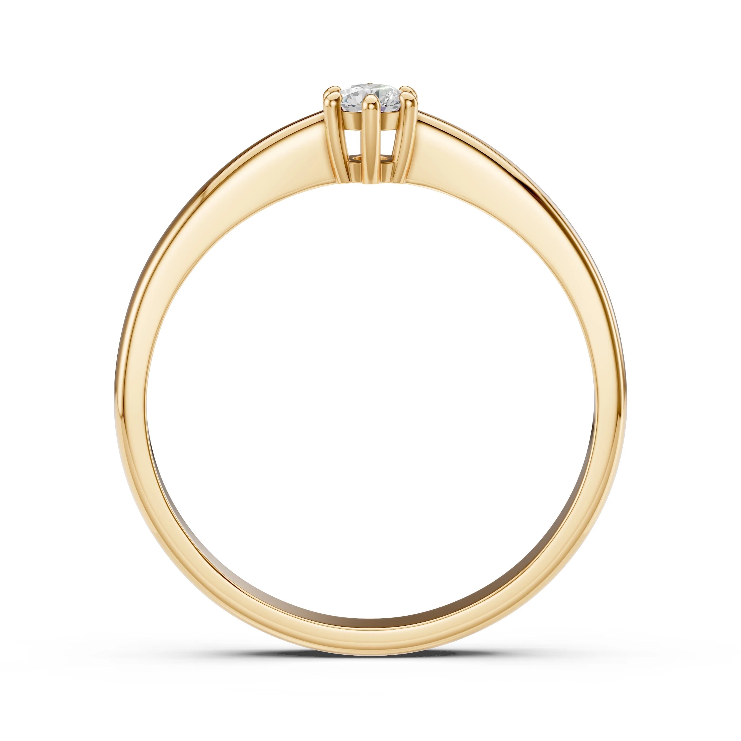 Solitaire Ring (Round), 0.1 ct — 101-10151(3.0)