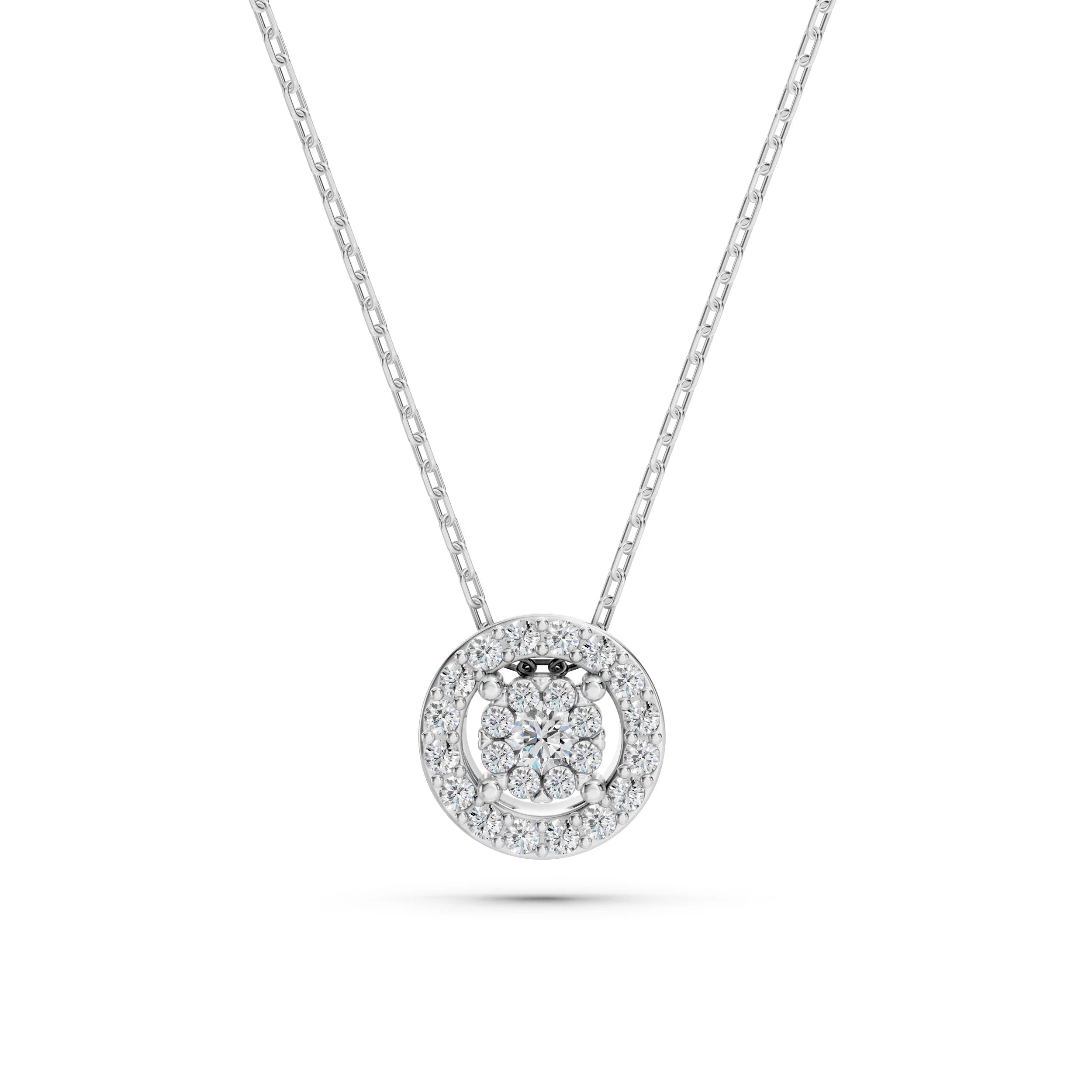 Illusion Necklace (Round), 0.03 ct — 104-10002(2.0)