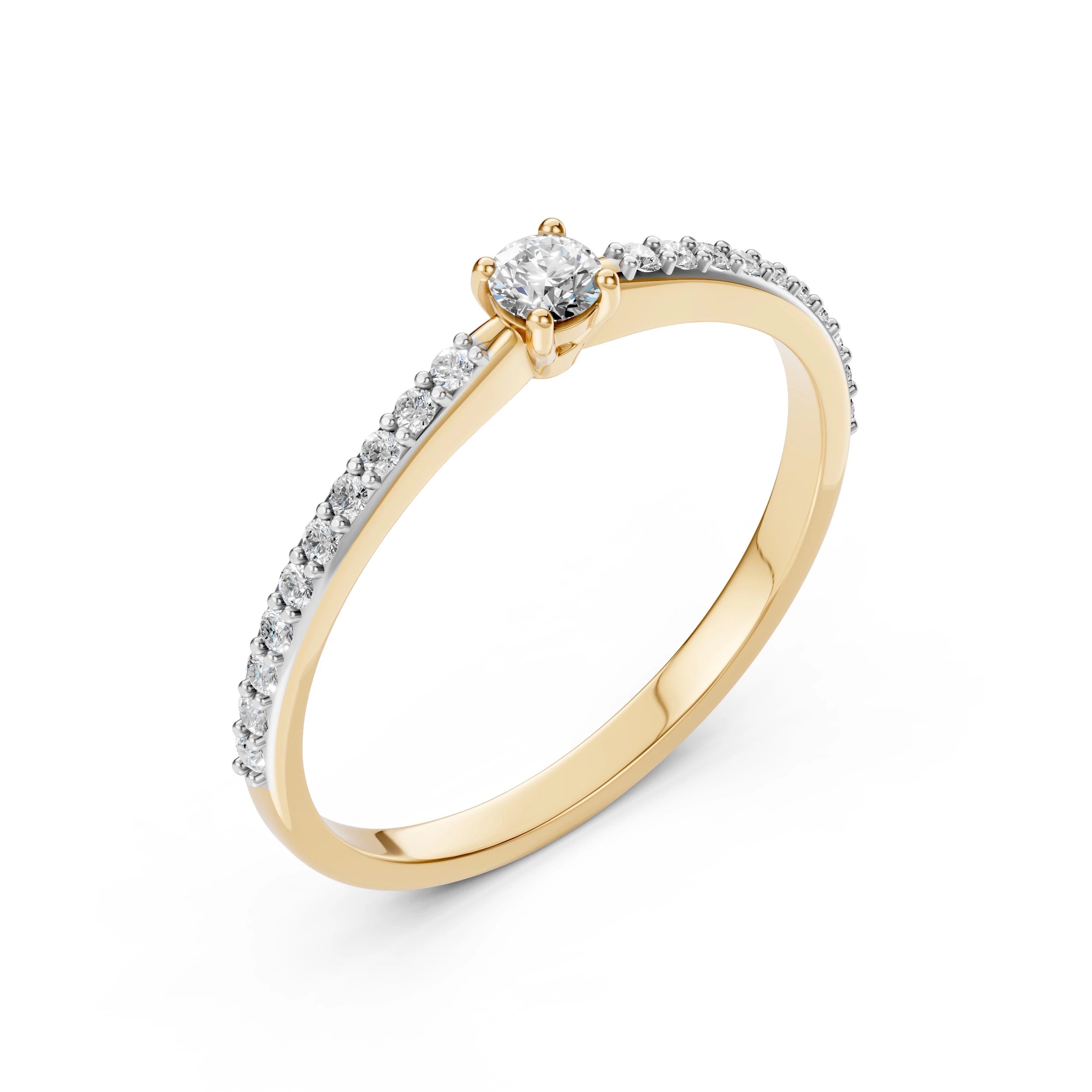 Solitaire Eternity Ring (Round), 0.1 ct — 101-10116/2(3.0)