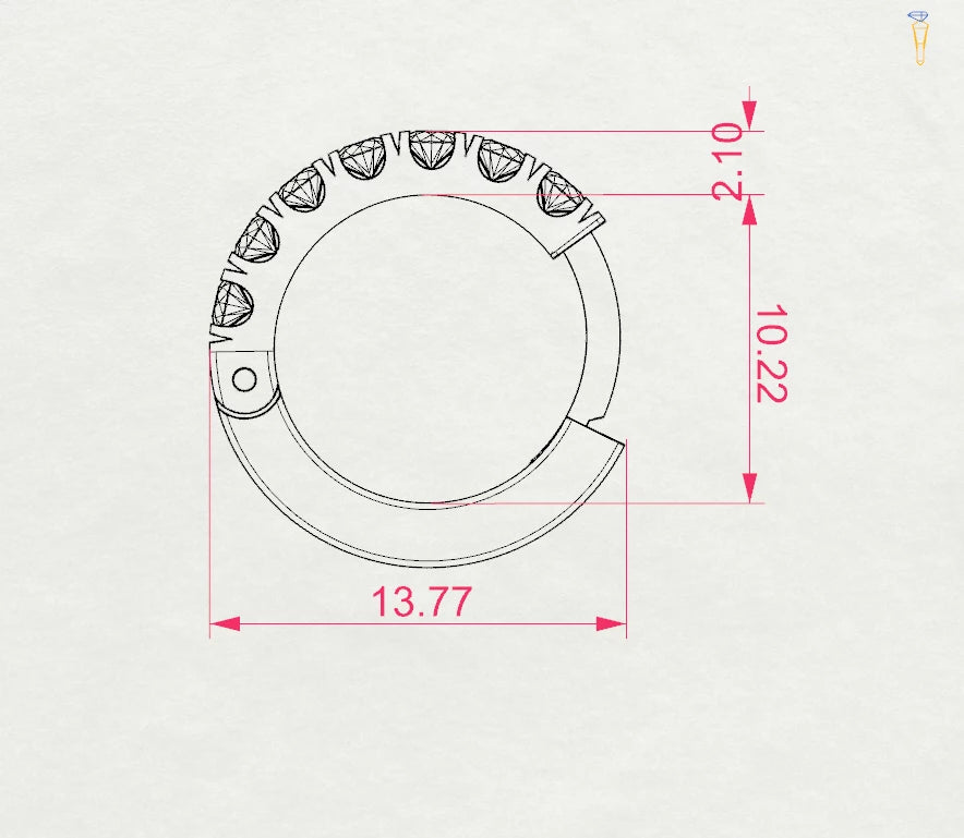 Eternity Earring (Round), 0.42 ct — 102-10109(2.0)