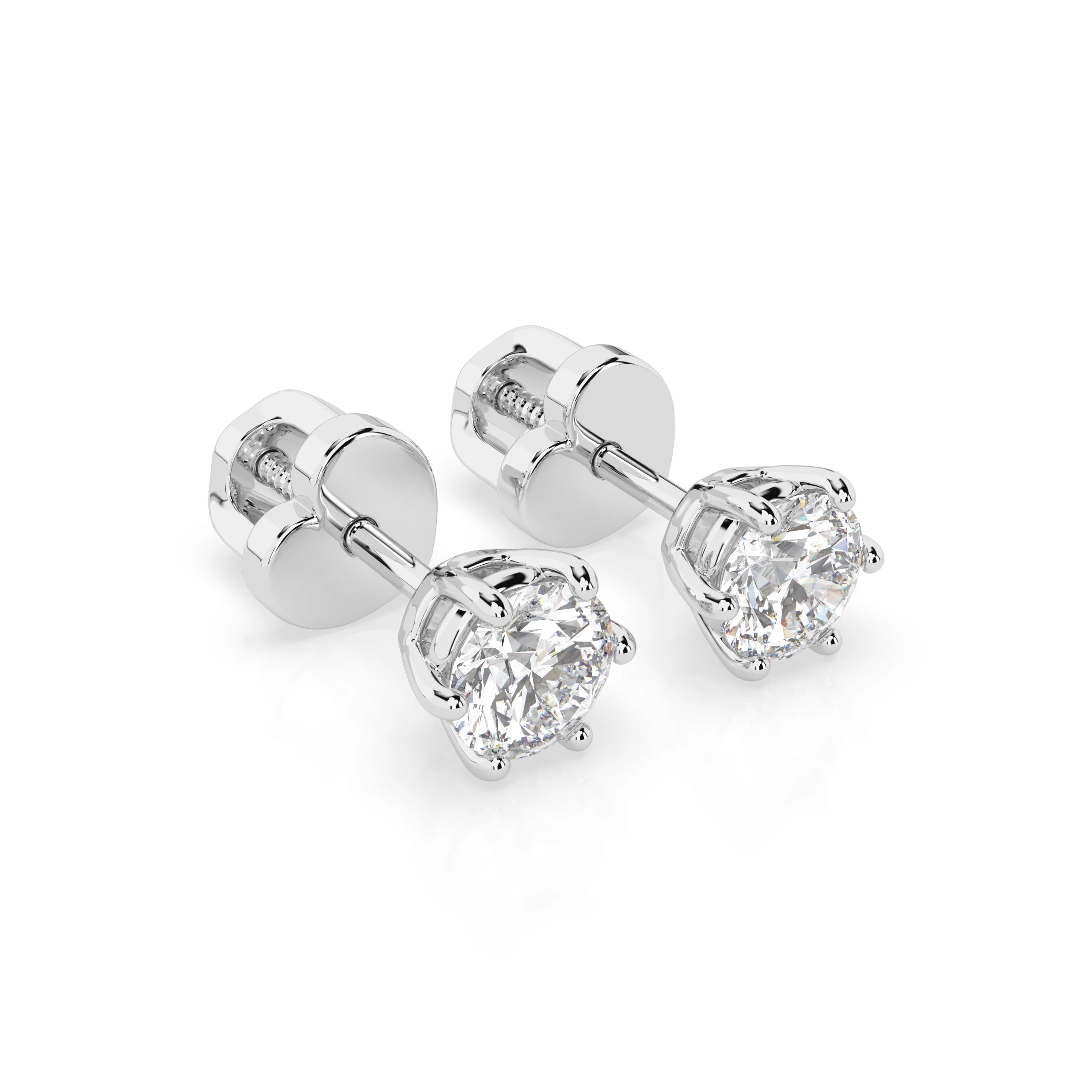 Solitaire Butterfly Earring (Round), 0.6 ct — 102-10027(4.2)