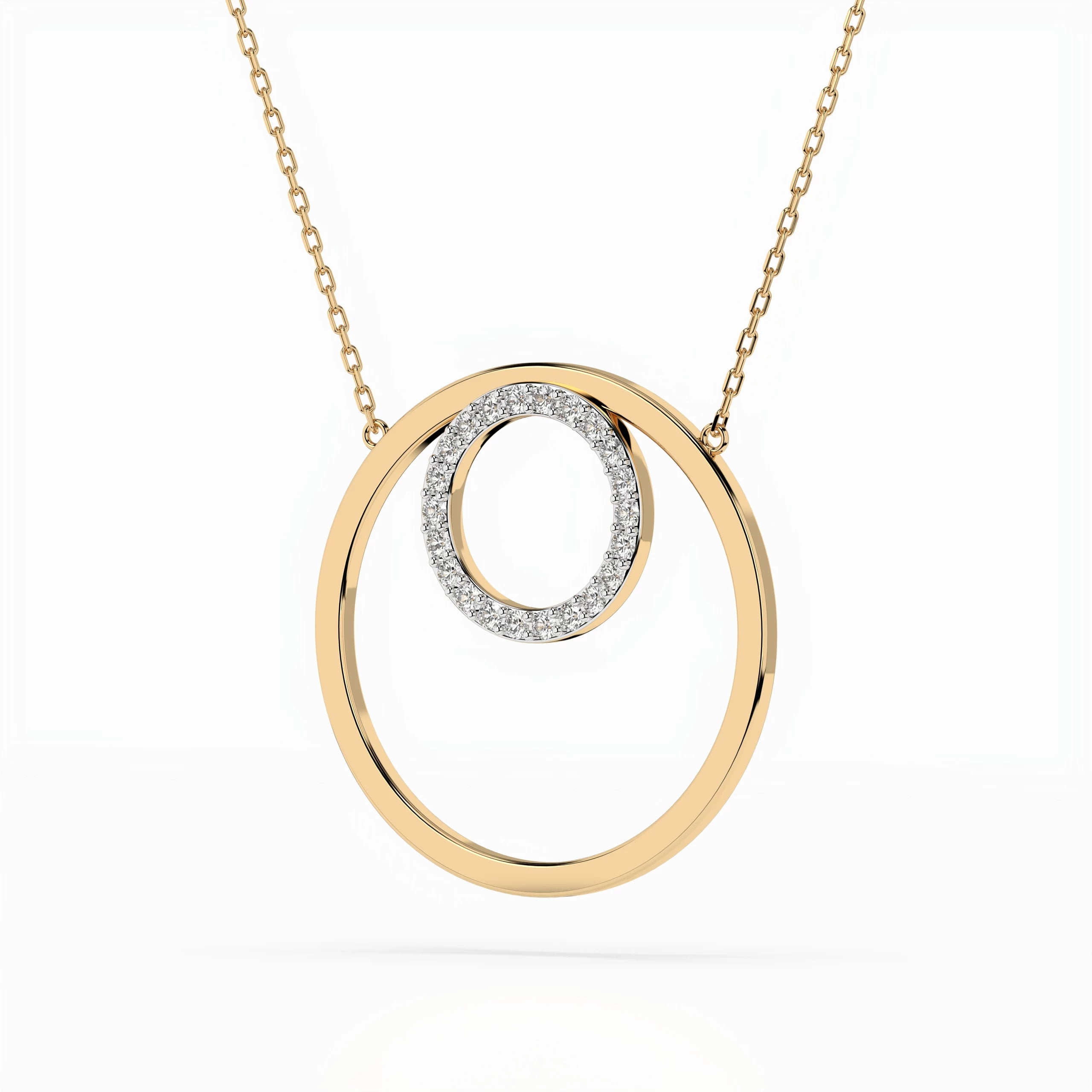 Minimalism Necklace (Round), 0.13 ct — 104-10054