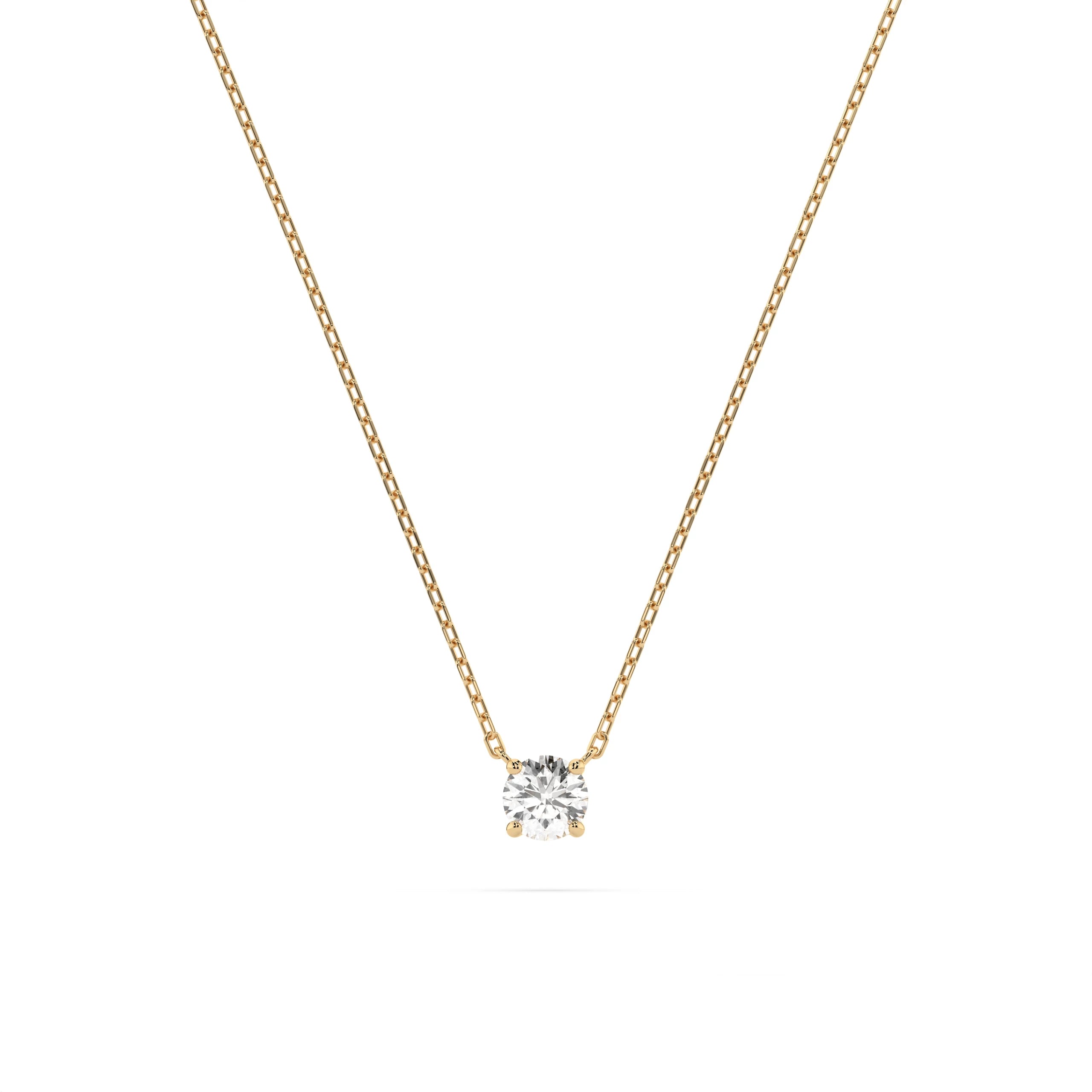 Solitaire Necklace (Round), 0.15 ct — 104-10040(3.4)