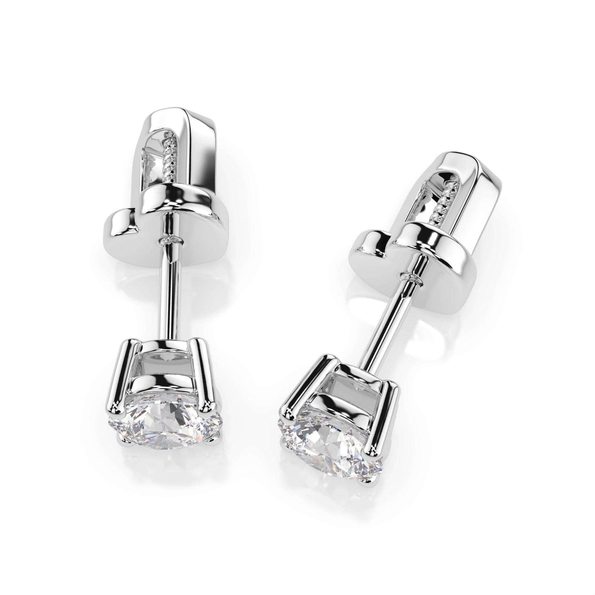 Solitaire Butterfly Earring (Round), 0.6 ct — 102-10012/1(4.2)