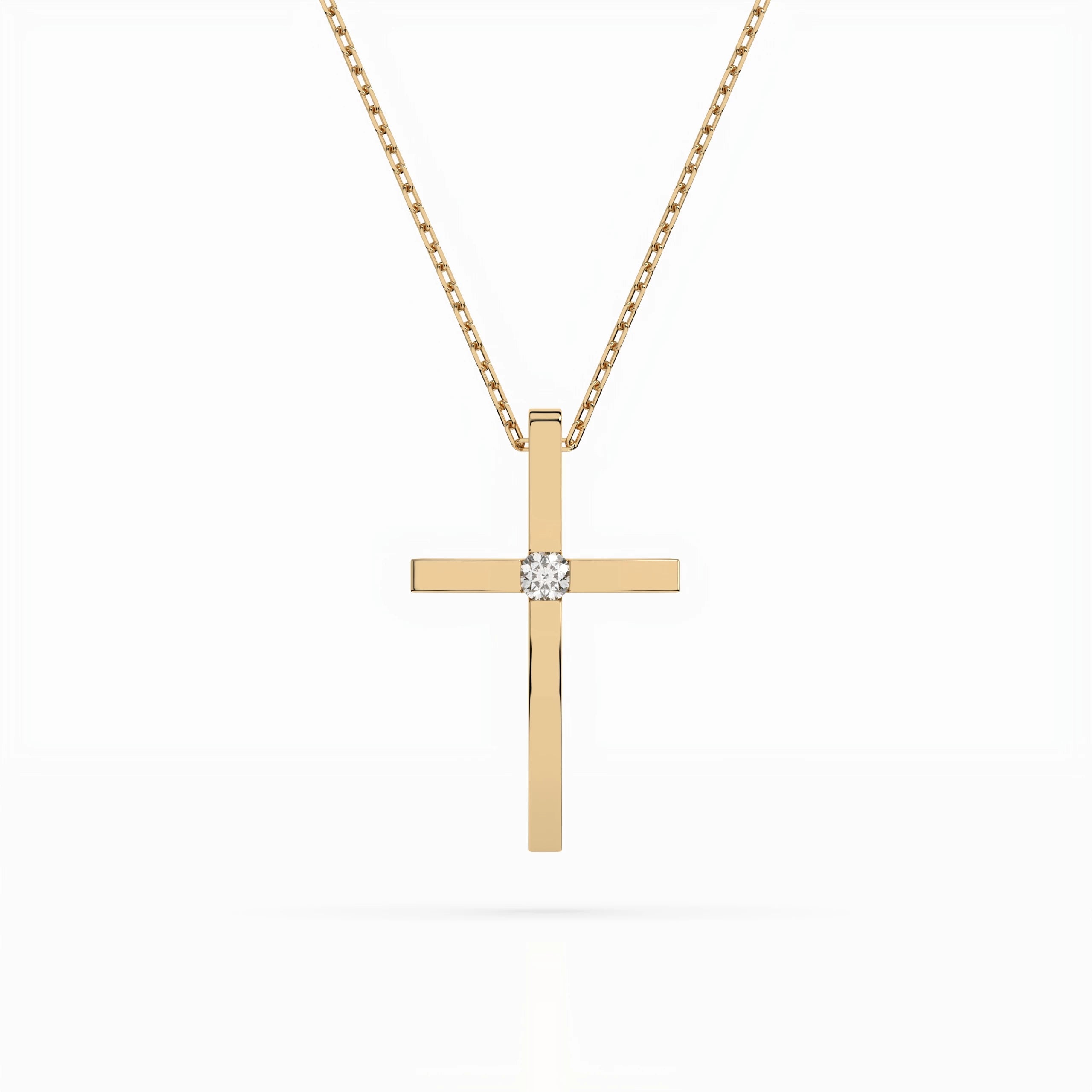 Minimalism Necklace (Round), 0.03 ct — 104-10031