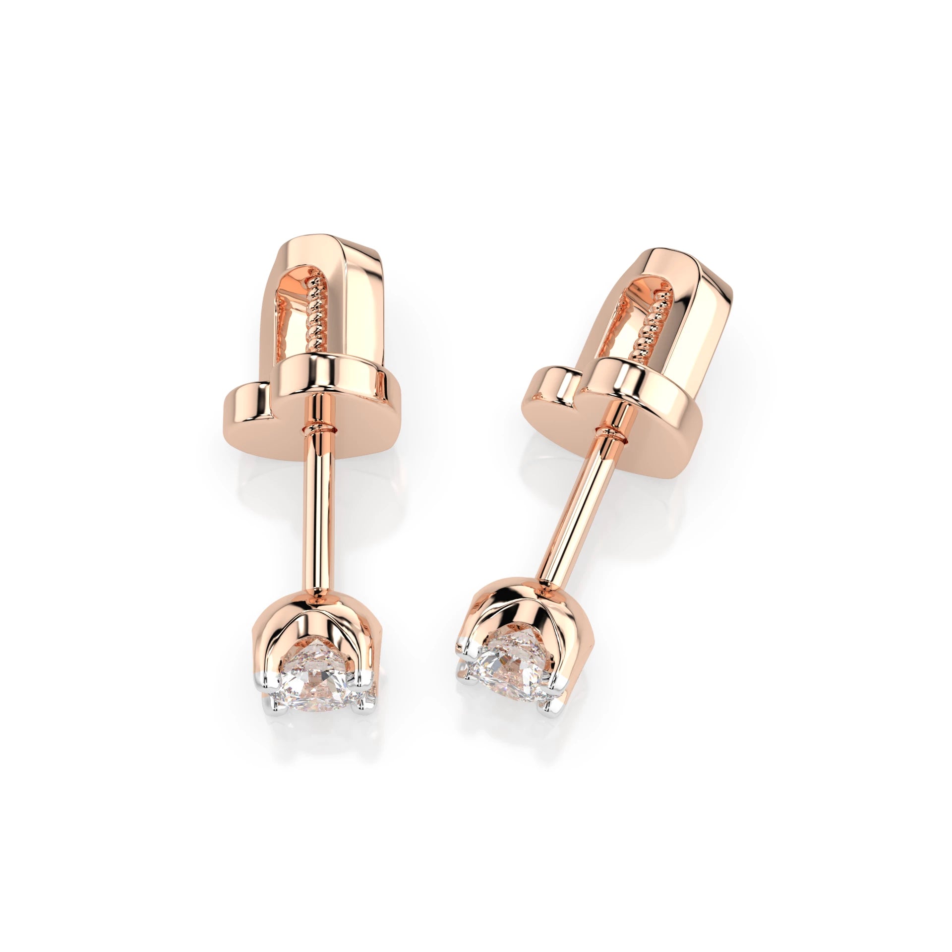Solitaire Butterfly Earring (Round), 0.2 ct — 102-10020(3.0)