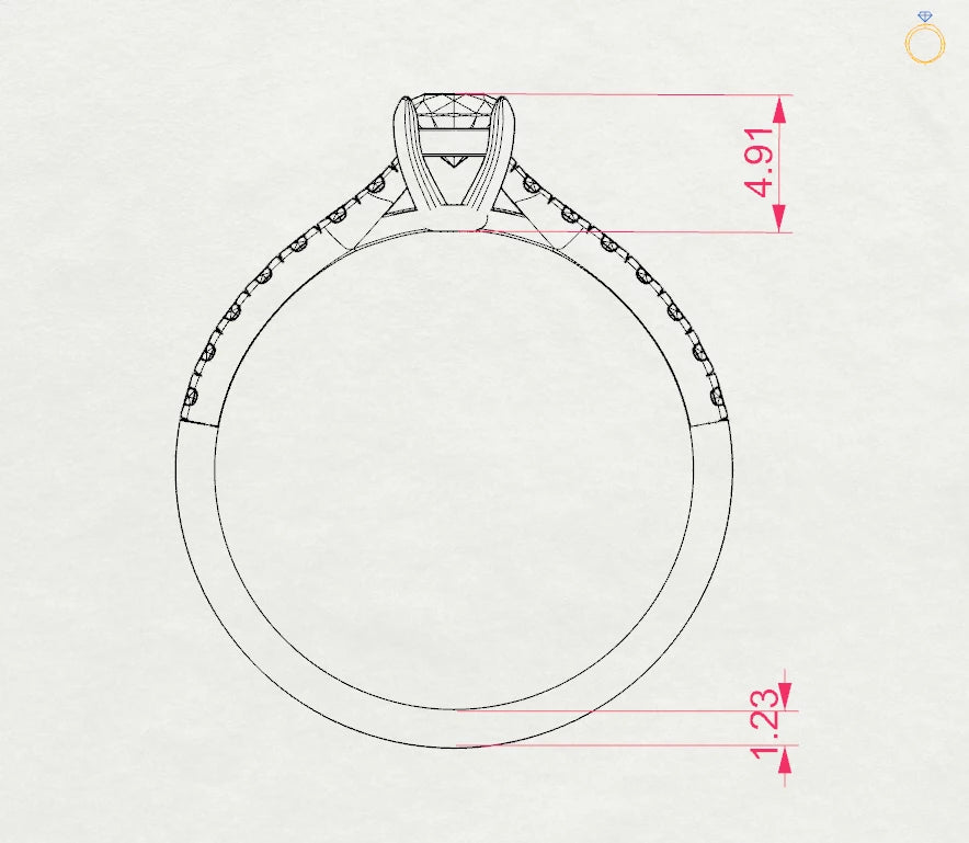 Solitaire Eternity Ring (Round), 0.3 ct — 101-10094(4.2)