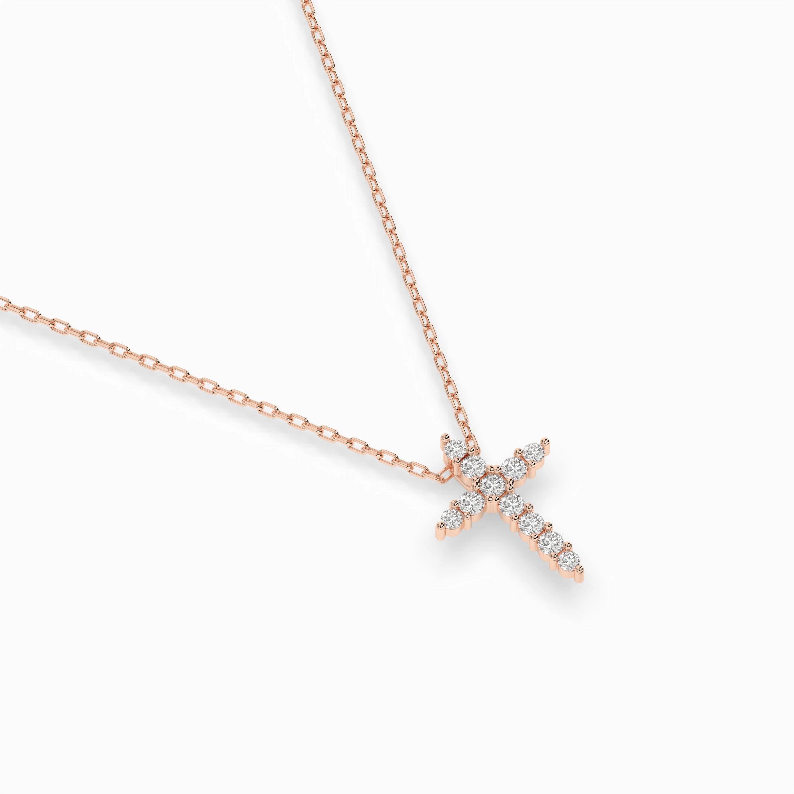 Minimalism Necklace (Round), 0.07 ct — 104-10020