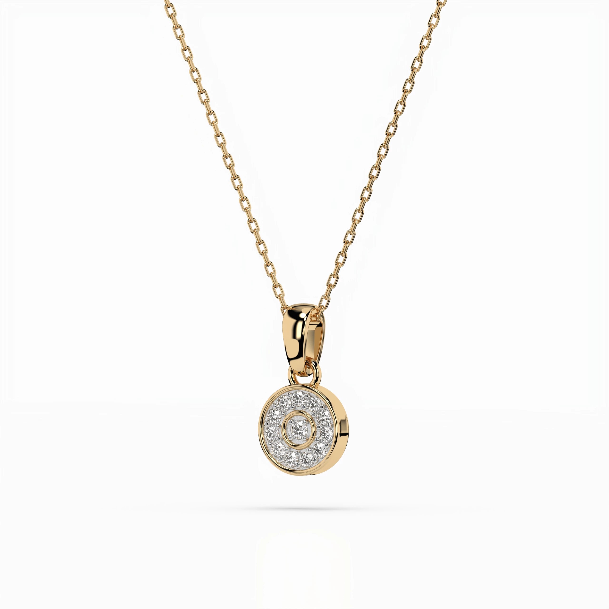 Illusion Necklace (Round), 0.01 ct — 104-10032