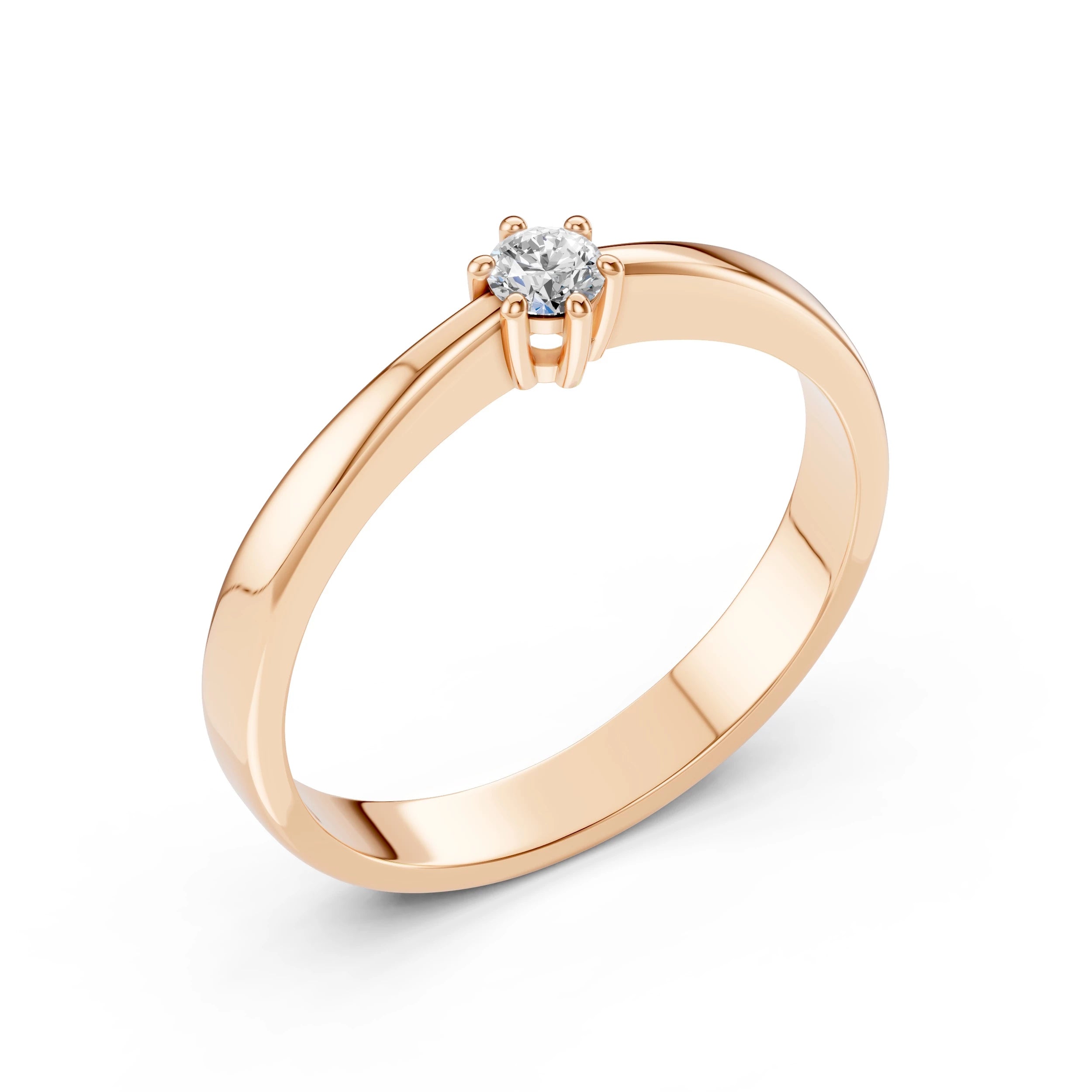 Solitaire Ring (Round), 0.1 ct — 101-10151(3.0)