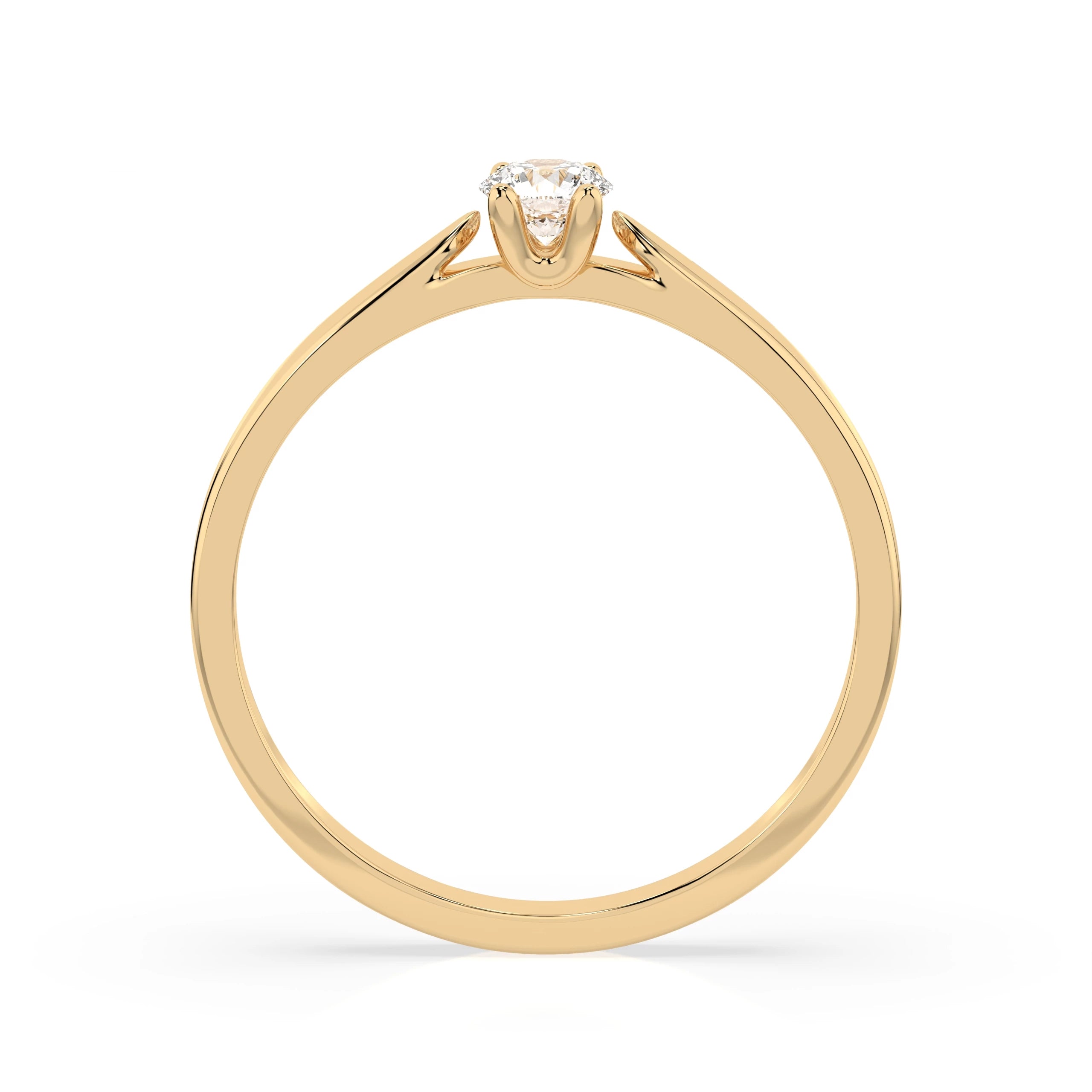 Solitaire Ring (Round), 0.15 ct — 101-10046(3.4)