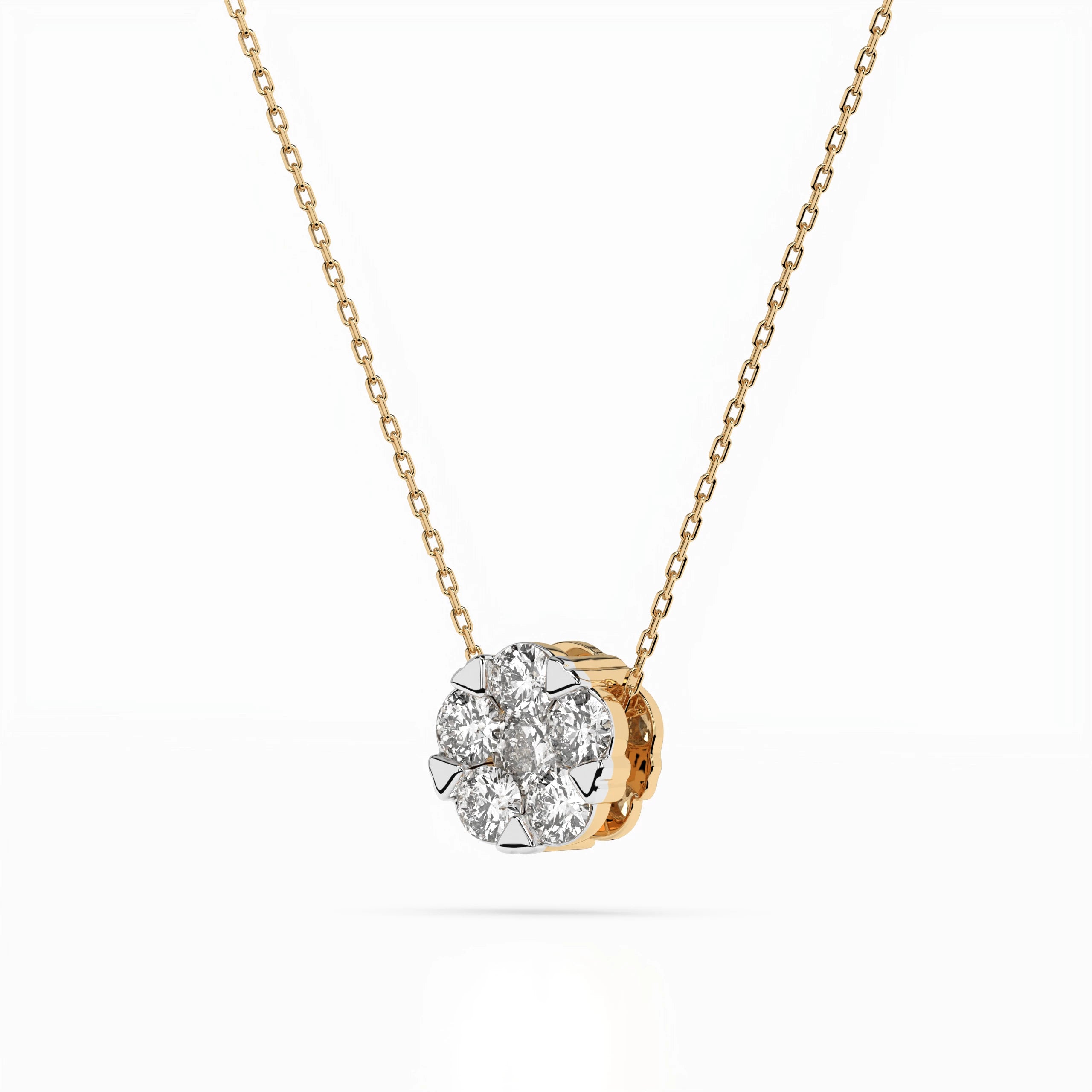 Illusion Necklace (Round), 0.1 ct — 104-10033(3.0)
